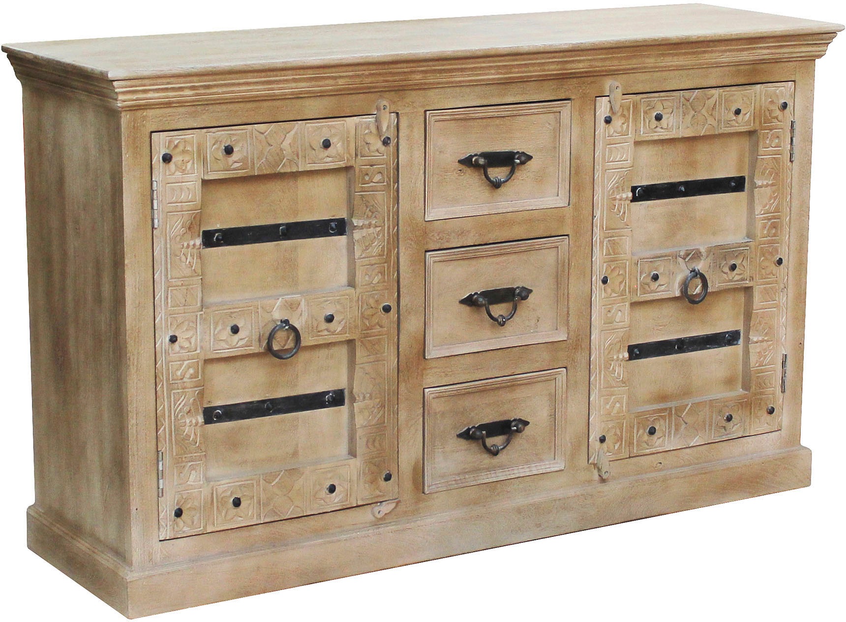 SIT Sideboard »Daipur«, mit aufwändigen Schnitzereien versehen