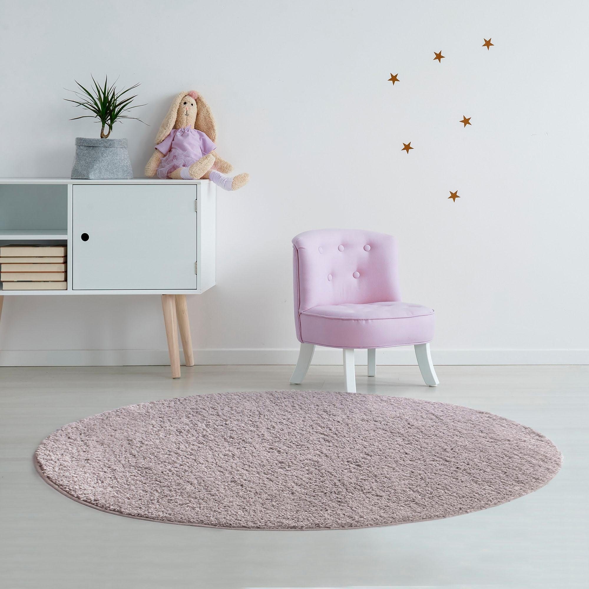 Home affaire Hochflor-Teppich »Shaggy 30«, rund, 30 mm Höhe, Teppich in Uni-Farben,... kaufen