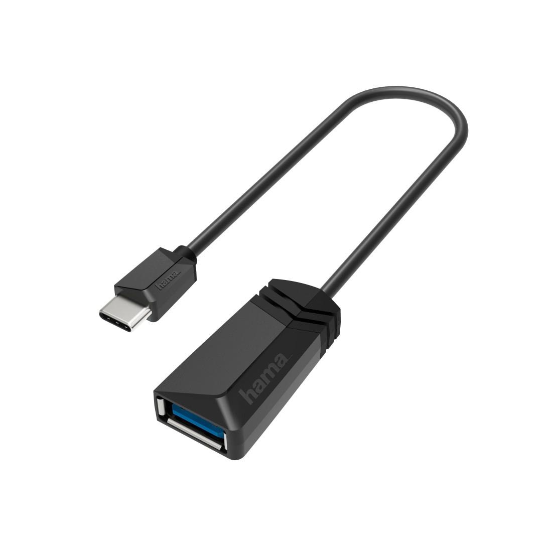 Hama USB-Adapter »USB OTG Adapter, USB-C Stecker, USB-Buchse 3.2 Generation 1,5 Gbit/s«, USB-C zu USB Typ A, 10 cm