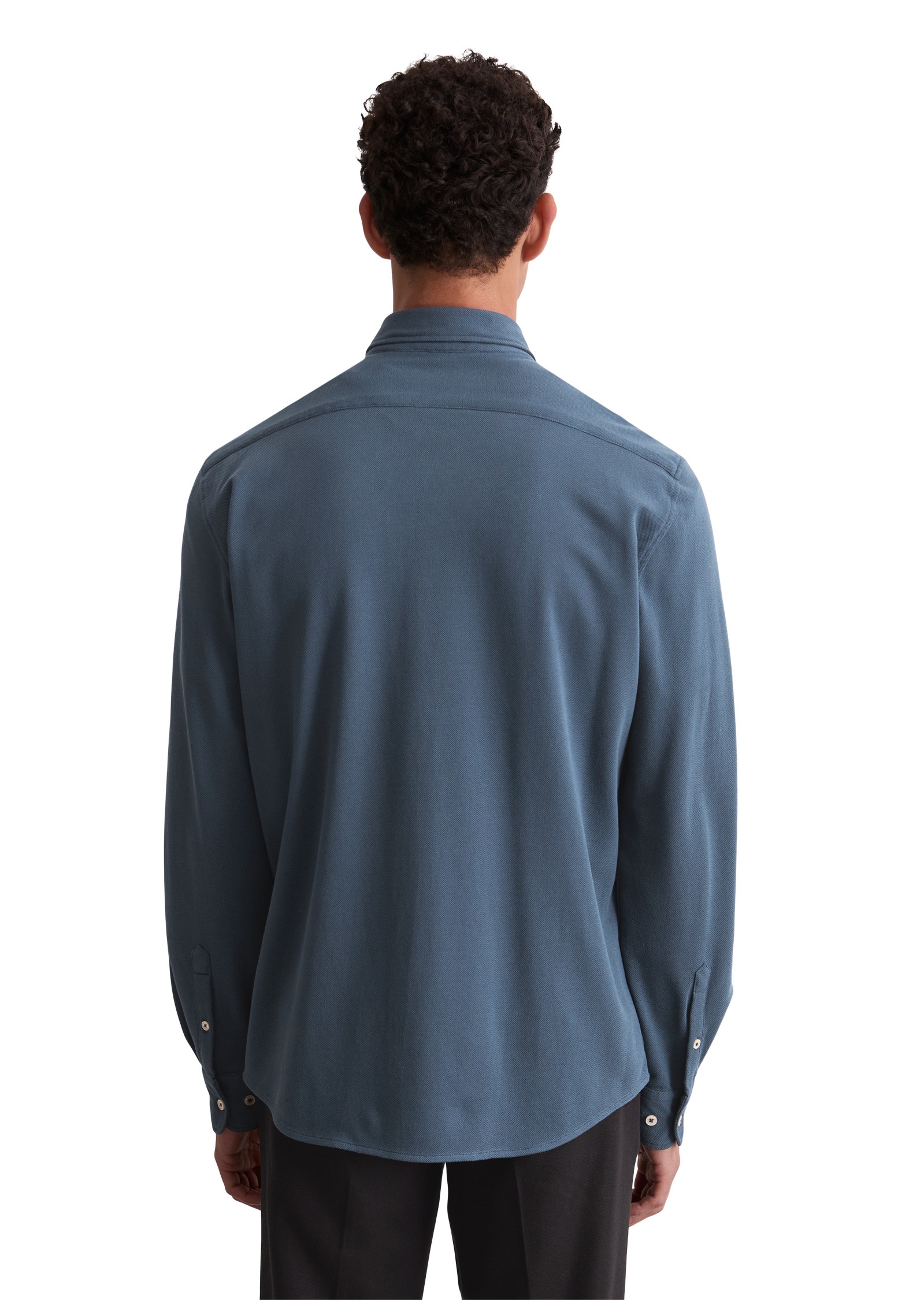 Thumbnail - Marc OPolo Langarmhemd "aus Bio-Baumwoll-Piqué"