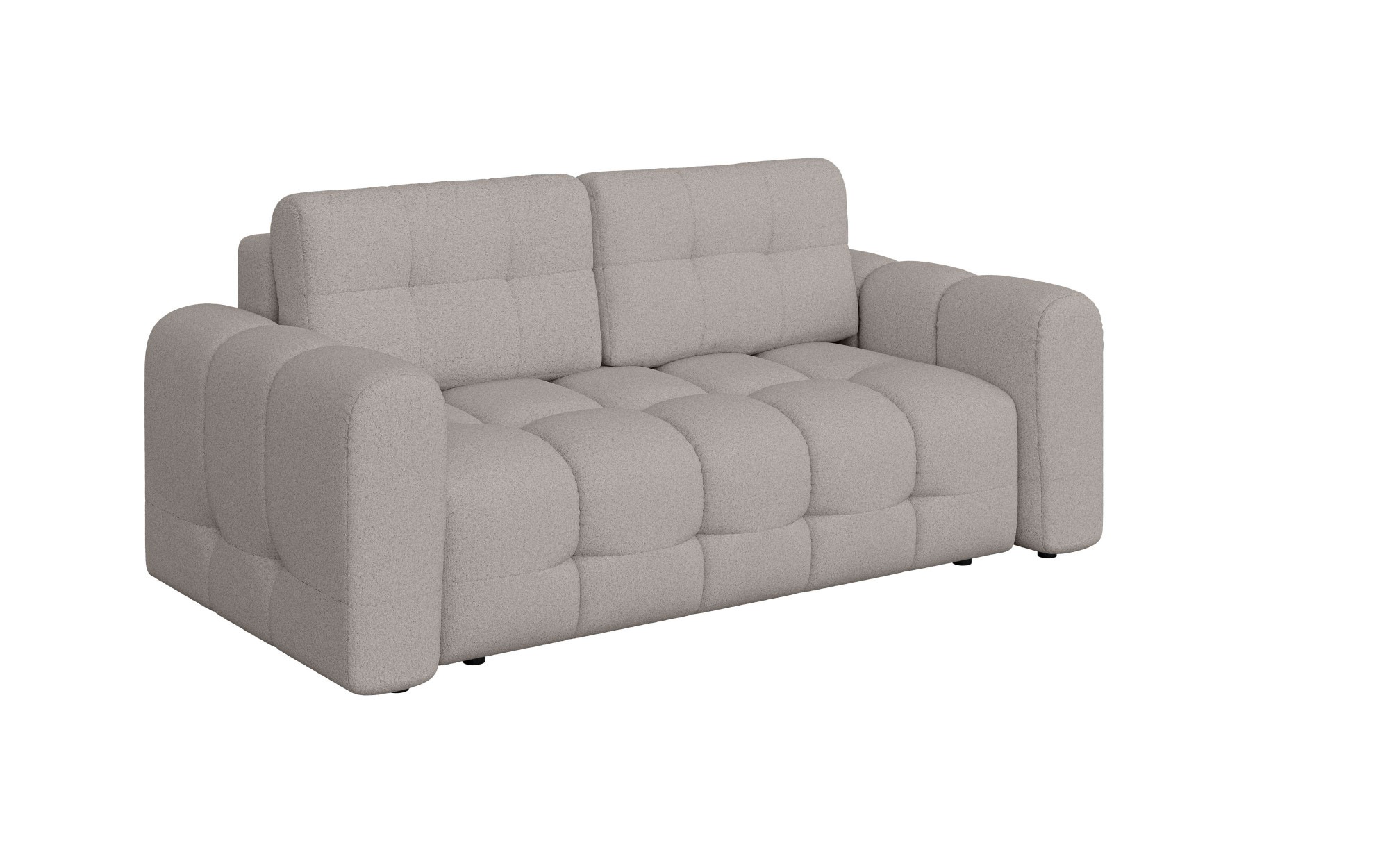 INOSIGN 2-Sitzer »Manilla, trendige Steppung, 2 Rückenkissen, B/T/H 195/107/91 cm«, mit Wellenunterfederung, in verschiedenen Materialien und Farben