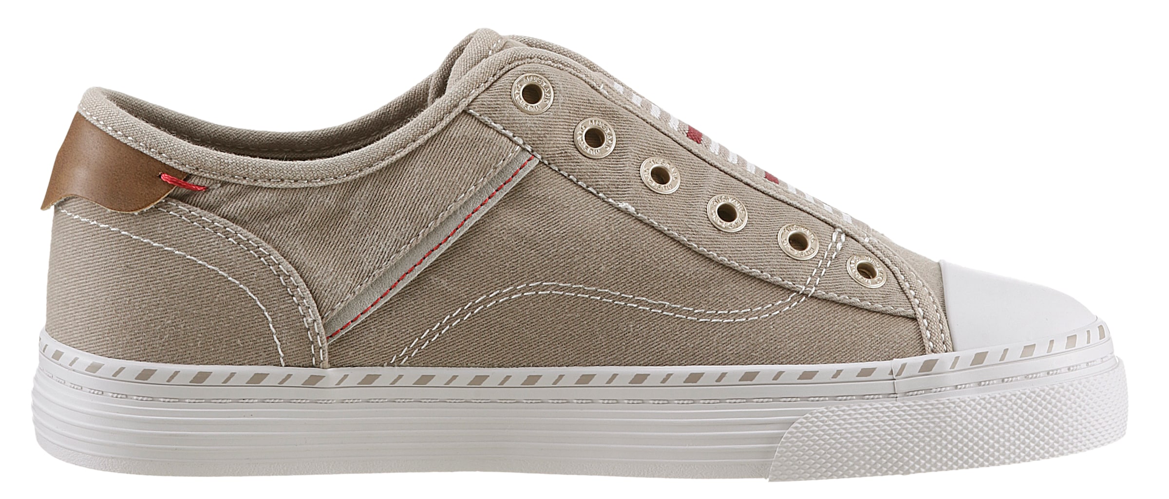 Mustang Shoes Slip-On Sneaker »Schlupfschuh, Freizeitschuh,«, Slipper, Schlupfschuh, Freizeitschuh mit praktischem Gummizug
