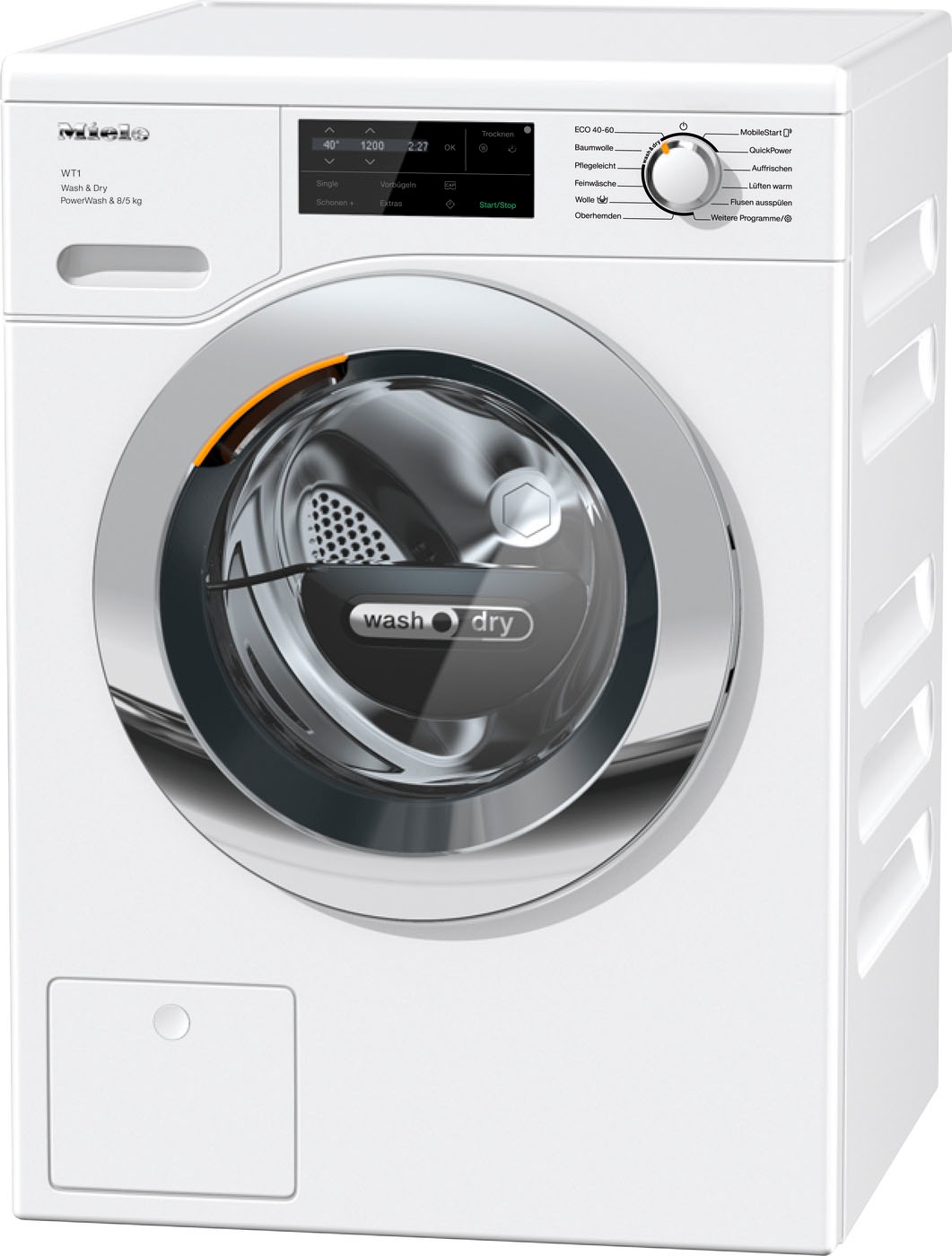 MIELE Waschtrockner "WTI360WPM", B:60cm H:85cm T:64cm, weiß, Waschtrockner, unterbaufähig, Single Wash&Dry