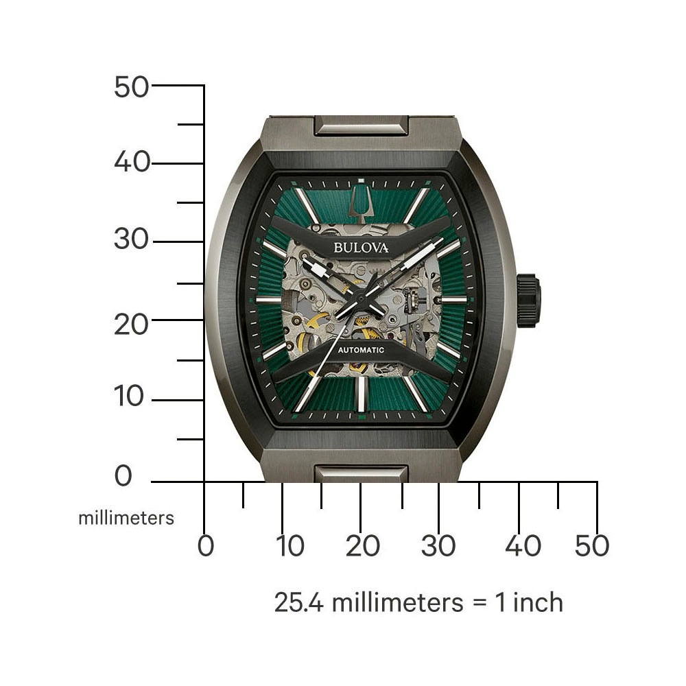 Bulova Automatikuhr, Armbanduhr, Herrenuhr, Mechanische Uhr, Edelstahlarmband, analog