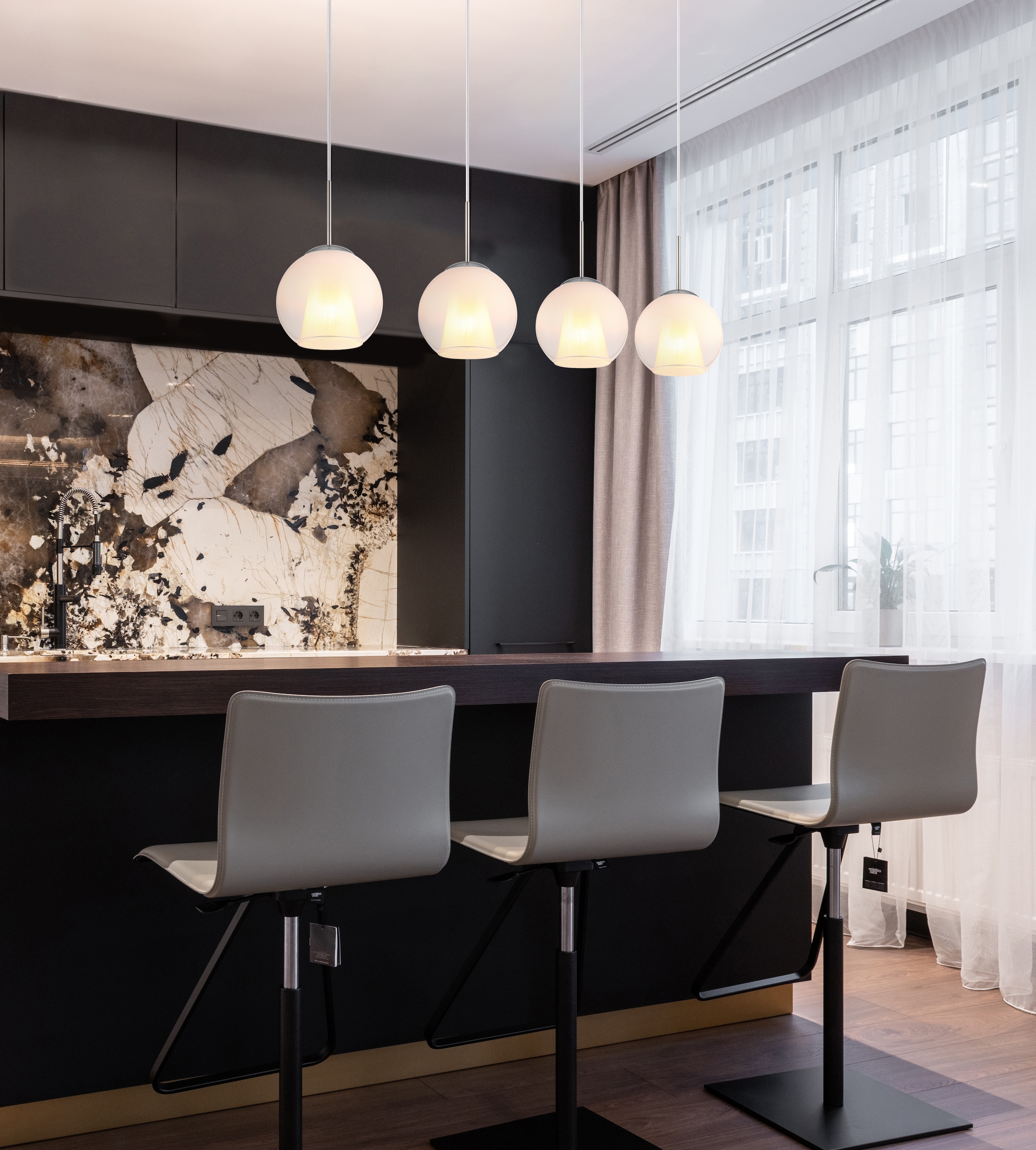 GLOBO LIGHTING Hängeleuchte »BARRY«, Leuchtmittel E27 | ohne Leuchtmittel, Hängelampe/Pendelleuchte/Esszimmer/Wohnzimmer/Esstisch