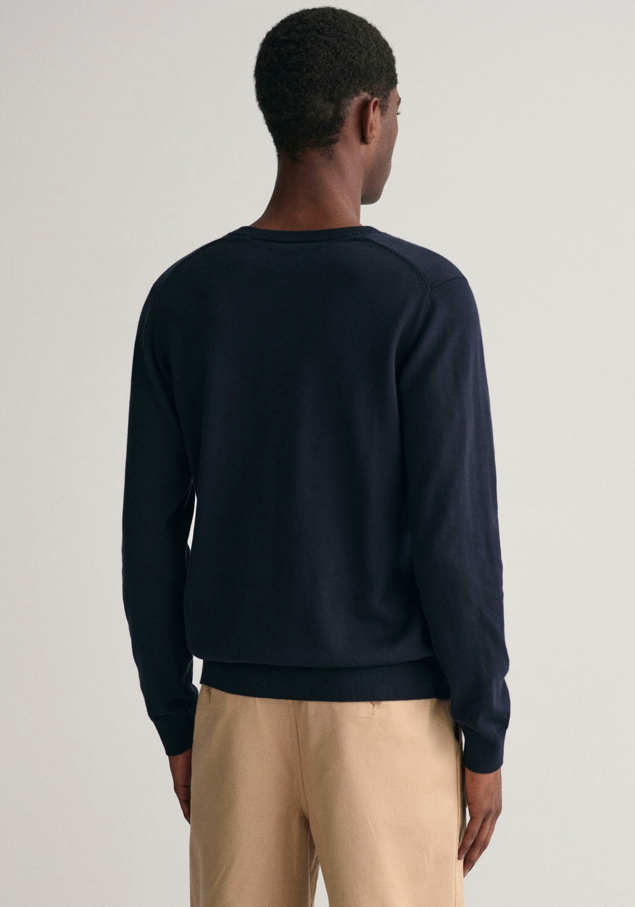 Gant V-Ausschnitt-Pullover "Classic Cotton V-Neck", Premium Strickjersey au günstig online kaufen