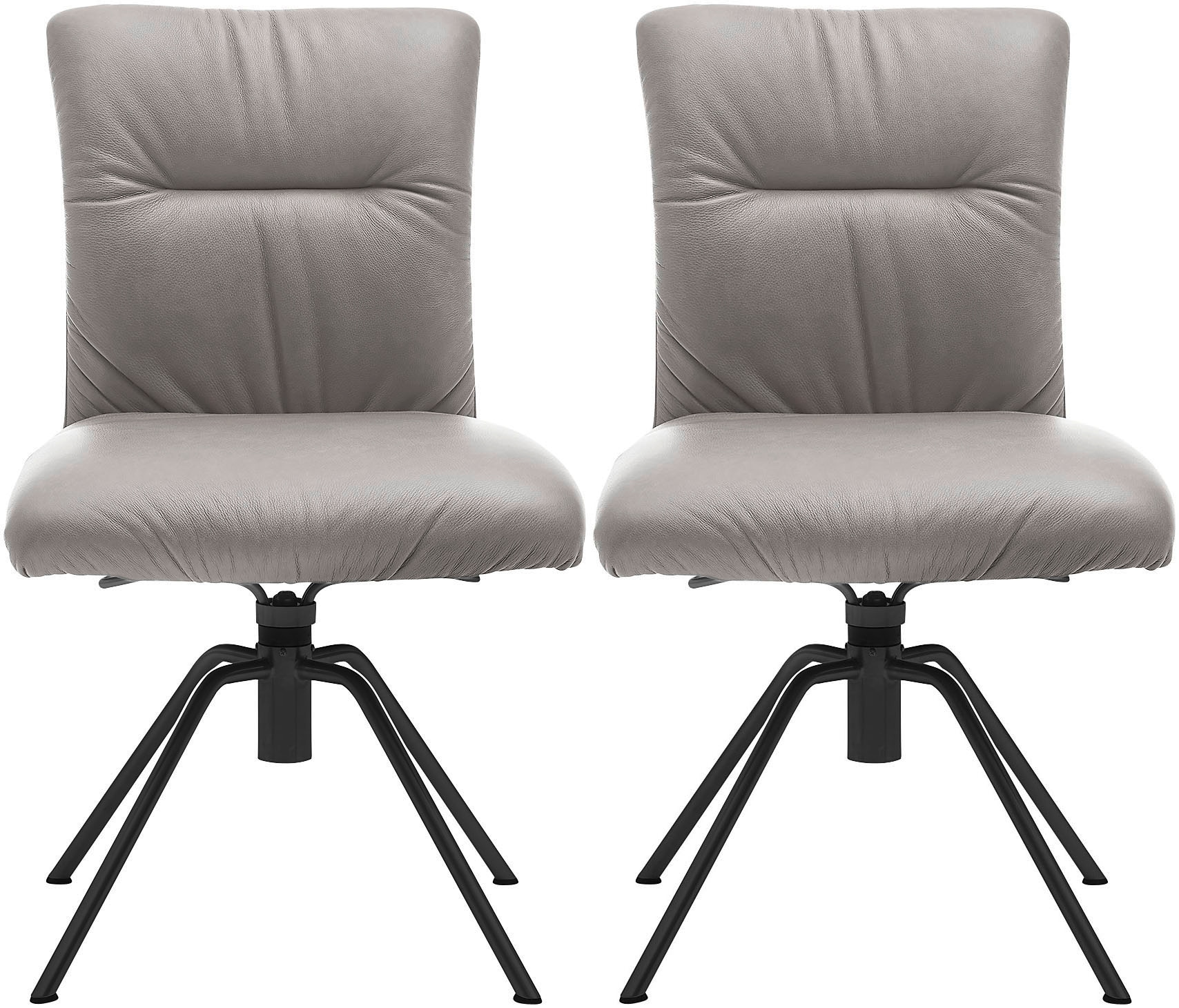 Musterring Polsterstuhl "Helmond 6600", (Set), 2 St., Echtleder, Gestell sc günstig online kaufen