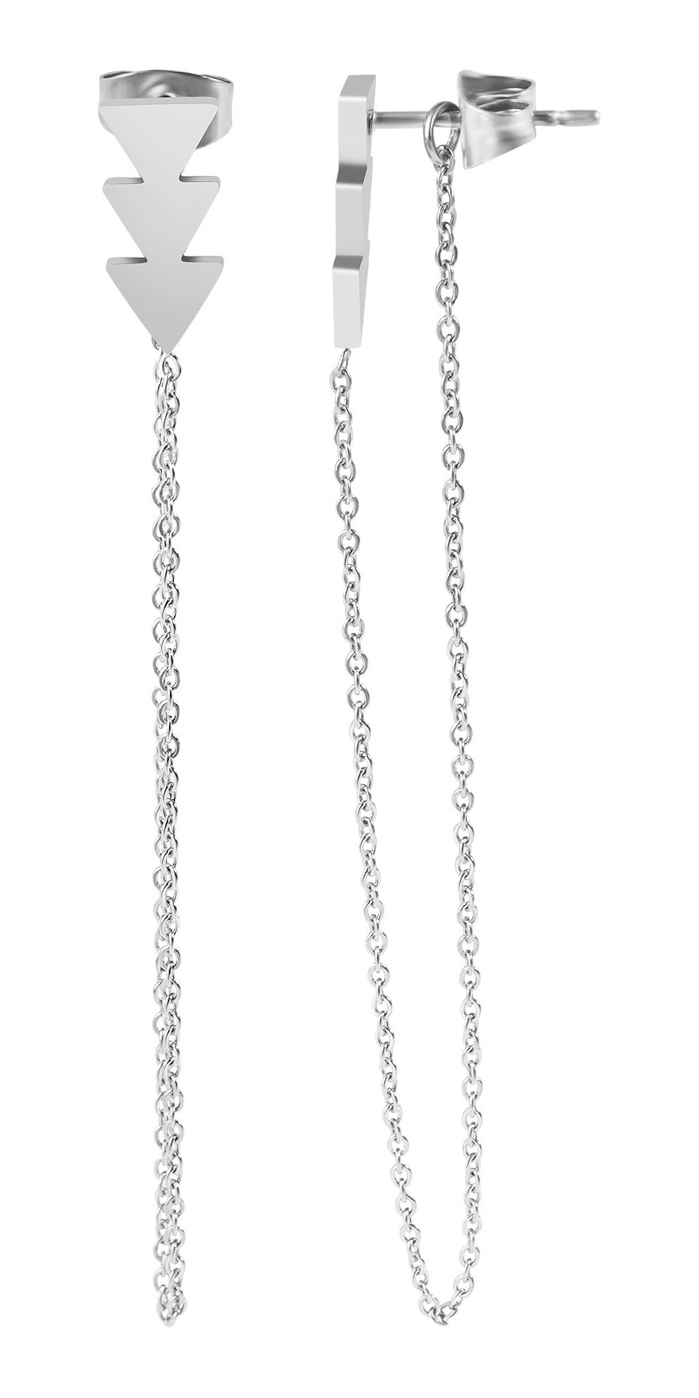 Paar Ohrhänger ADELIA´S "Damen Ohrringe – Ohrstecker aus Edelstahl", Damen, Gr. Damen, Edelstahl, silber, Ohrringe, Perfekt als Geschenk für besondere Menschen 5