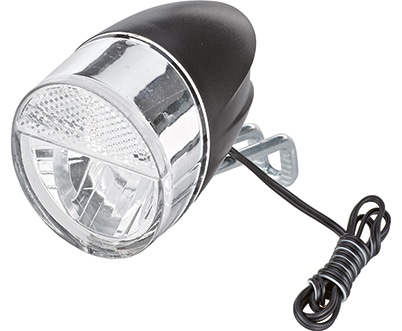 Fahrrad-Frontlicht PROPHETE "LED-Scheinwerfer 20 LUX", schwarz, Fahrradlampen