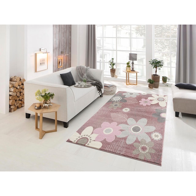 Lüttenhütt Kinderteppich »Johanna«, rechteckig, Design mit Blumen, ideale  Wende-Teppiche fürs Kinderzimmer bestellen | BAUR