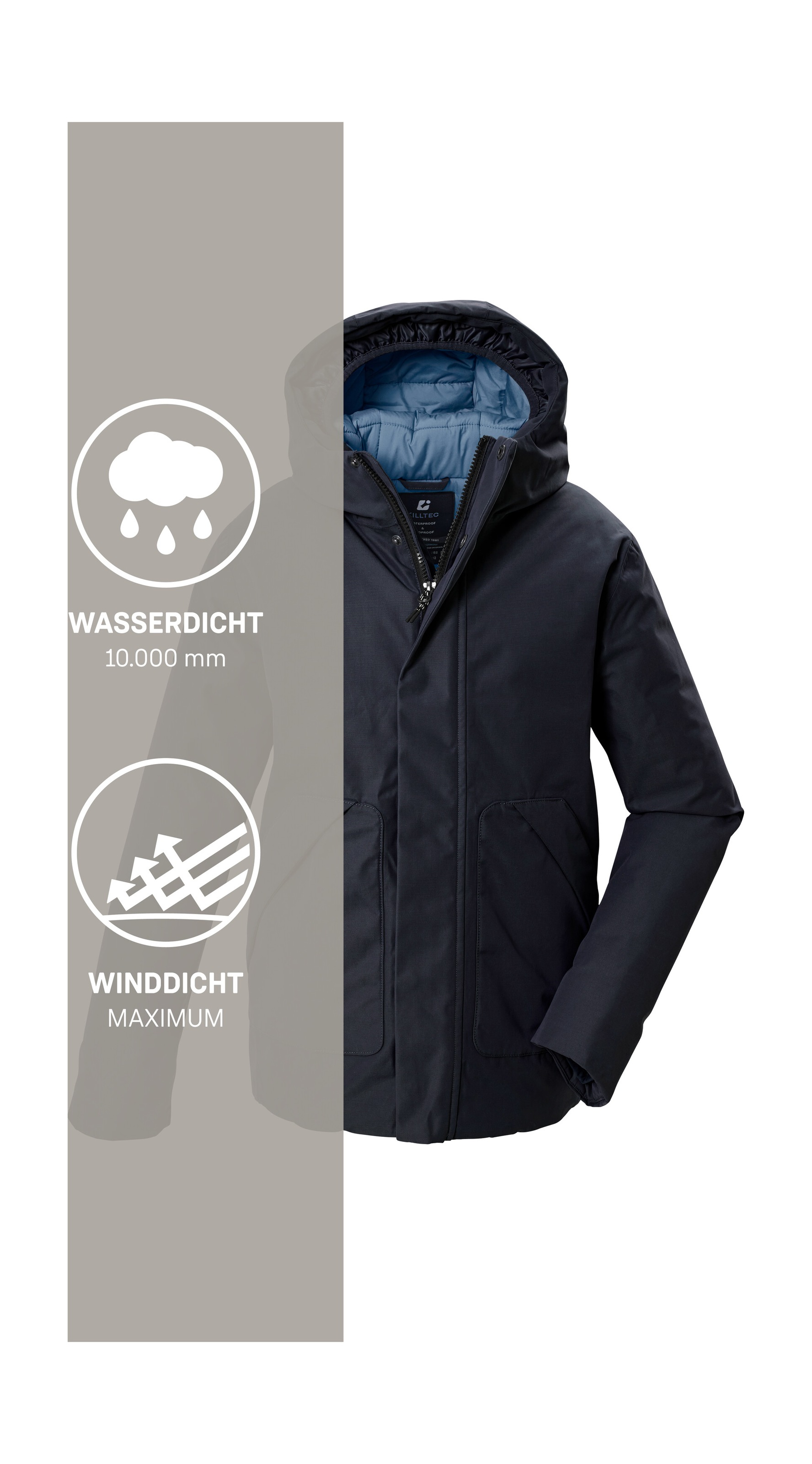 Killtec Funktionsjacke »KOW 184 BYS JCKT« Wattierte, wasserdichte Kids-Jacke mit Teflon EcoElite™ Imprägnierung