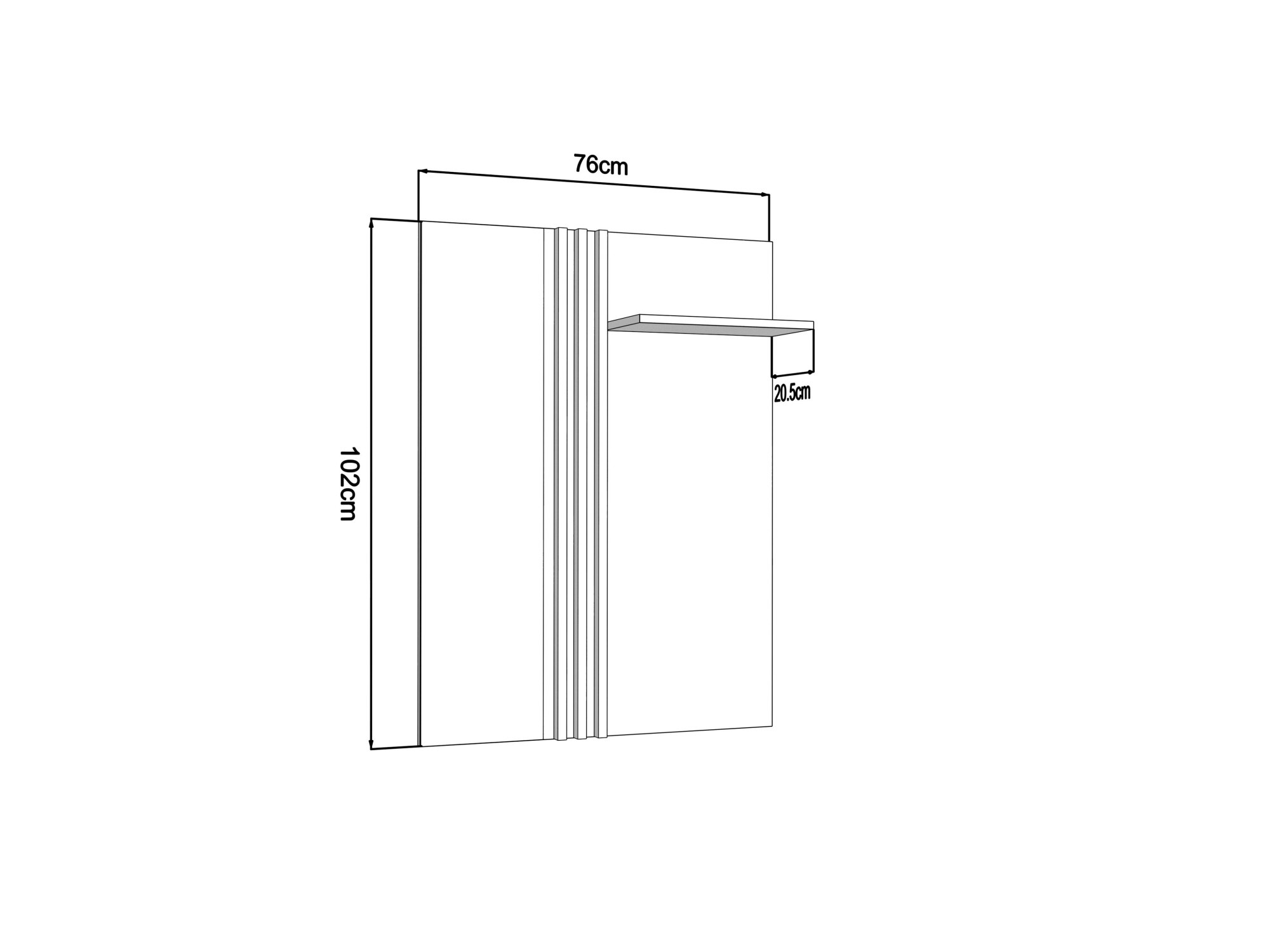 Home affaire Garderobenpaneel »LAVAL, Wandregal Wandpaneel, Wandgarderobe praktisch & stillvoll« mit 3 Kleiderhaken, Spiegel und Ablage für Accessoires, Breite 76 cm