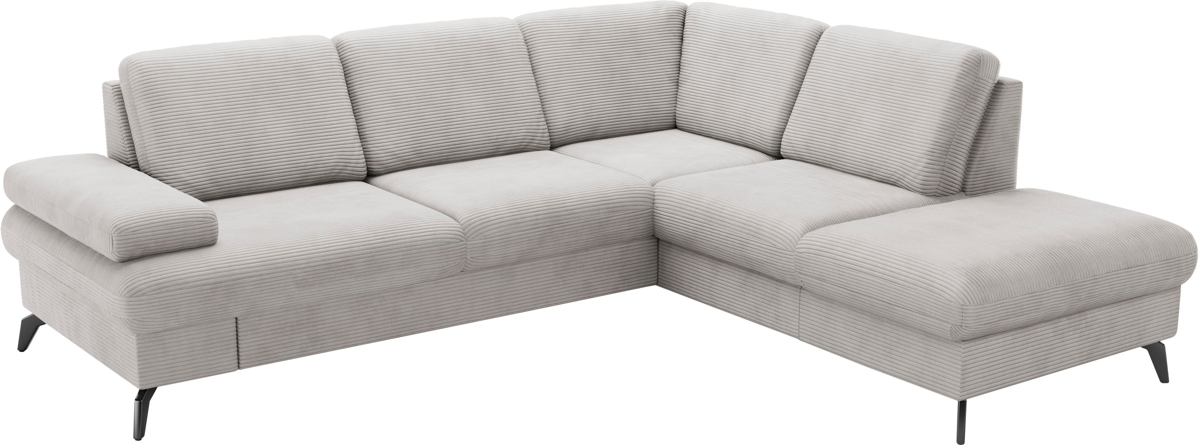 sit&more Ecksofa »Morris Jubi L-Form«, inkl. Armteilfunktion und 1 Zierkissen, wahlweise mit Bettfunktion