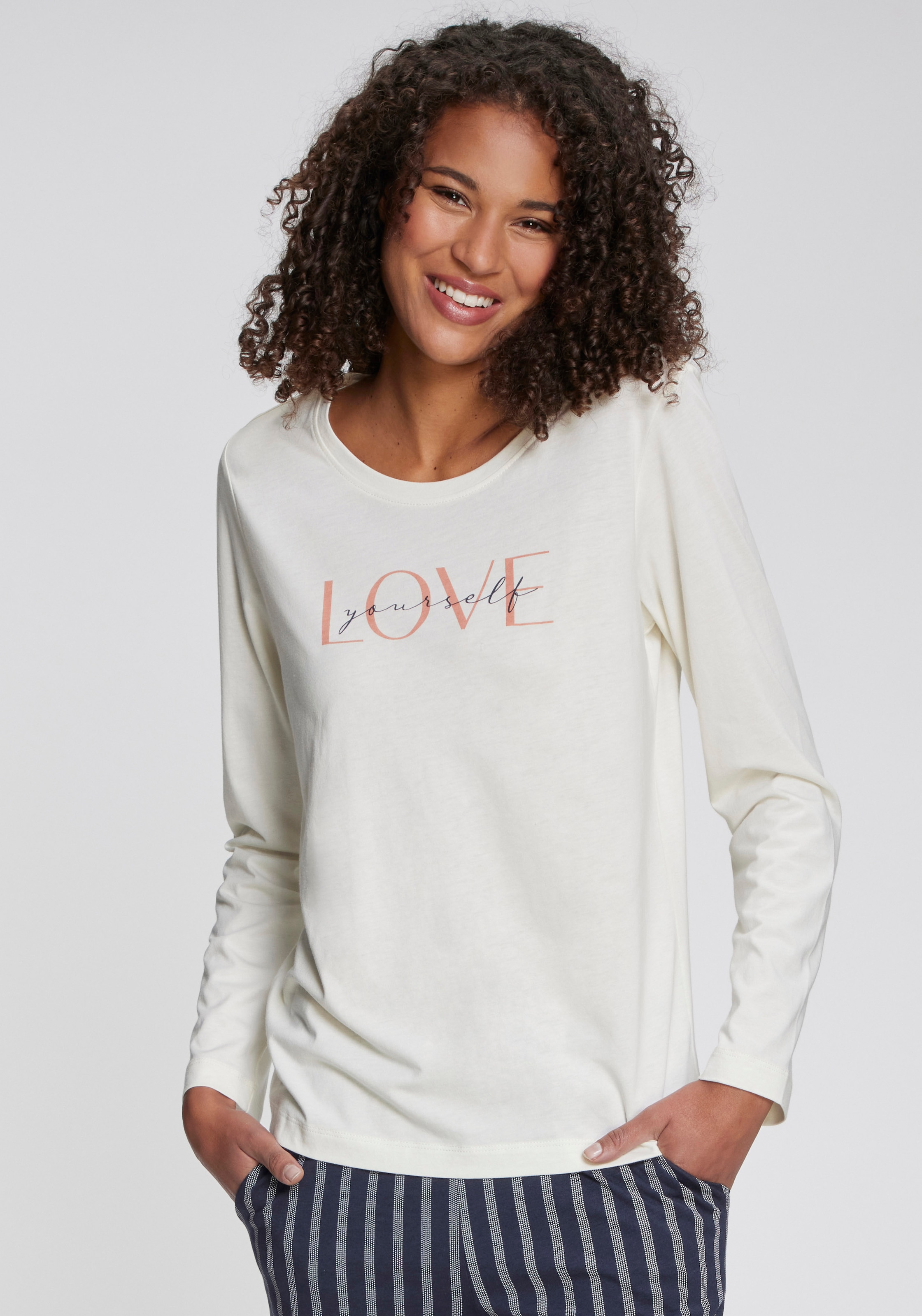 Vivance Dreams Longsleeve mit schönem Frontprint günstig online kaufen