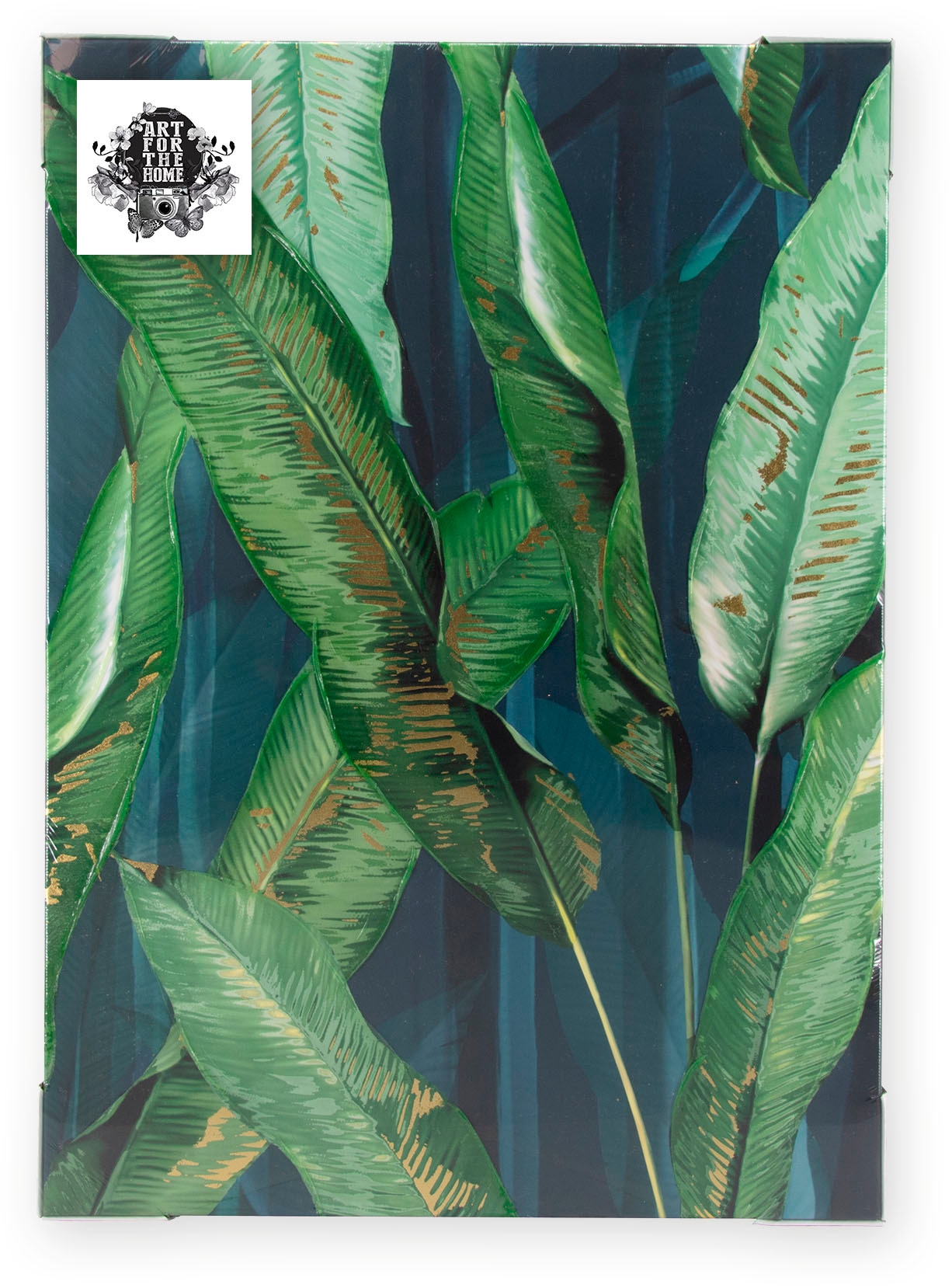 Art for the home Leinwandbild "Blatter" 1 Stk. tlg. Handgemalt Wandbild Gol günstig online kaufen