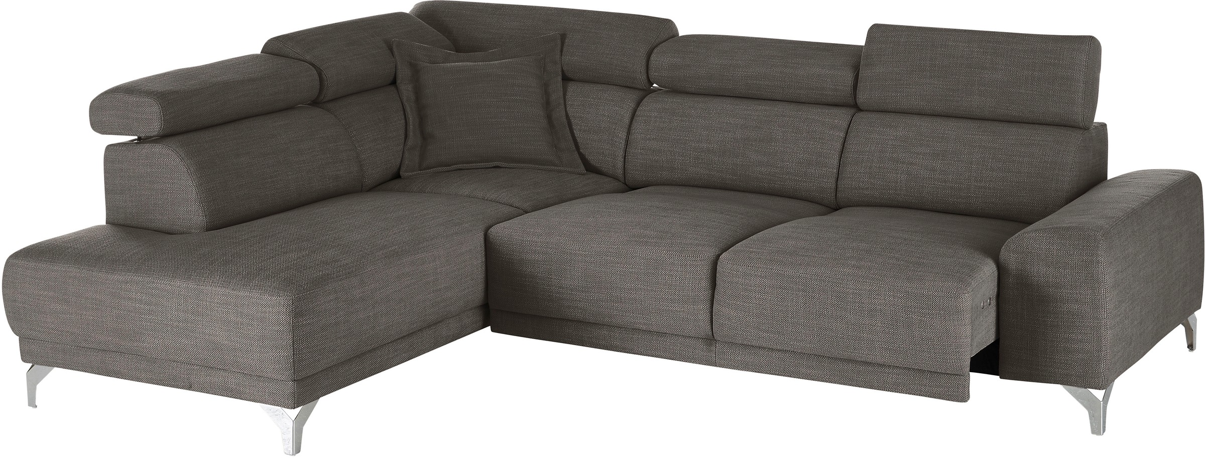 3C Candy Ecksofa »Greve Sofa immer mit manuelle Kopfteilverstellungen, modern, elegant«, wahlweise motorischer Sitzvorzug, bequem und zeitlos, L-Form