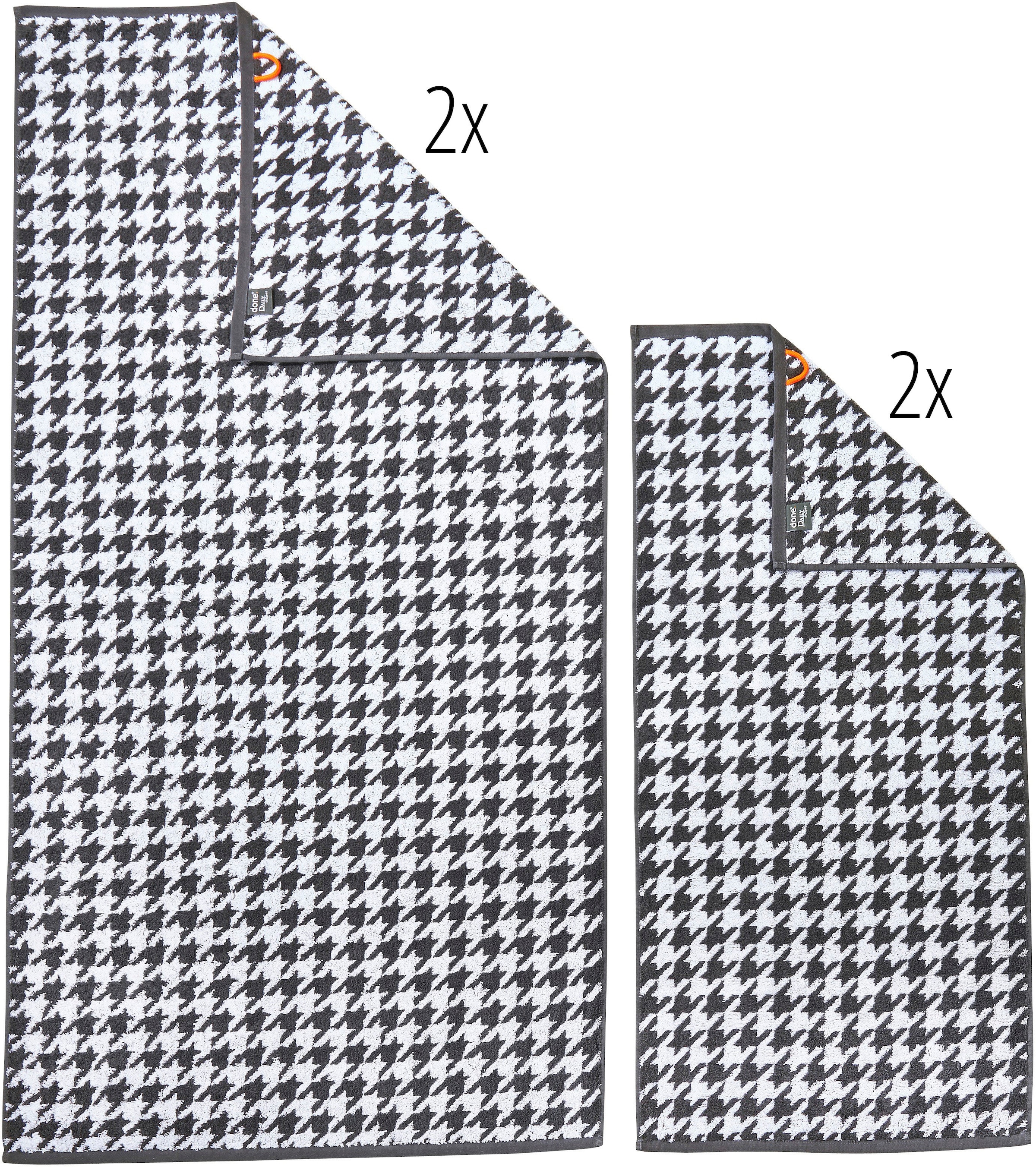 done. Handtuch Set "Daily Shapes Bird" 2x Handtücher & 2x Duschtücher, Jacq günstig online kaufen