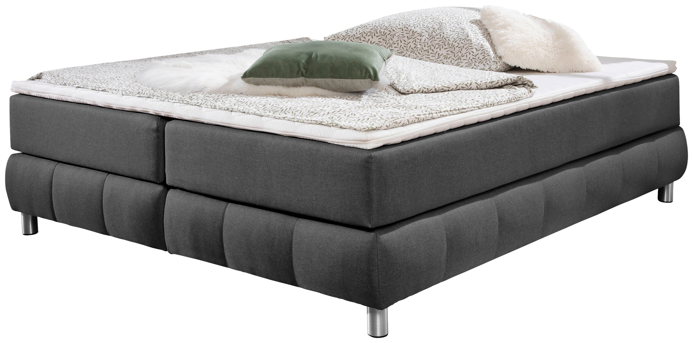 andas Boxspringbett »Salo«, Ohne Kopfteil, inkl. Topper, auch in Überlänge 220 cm