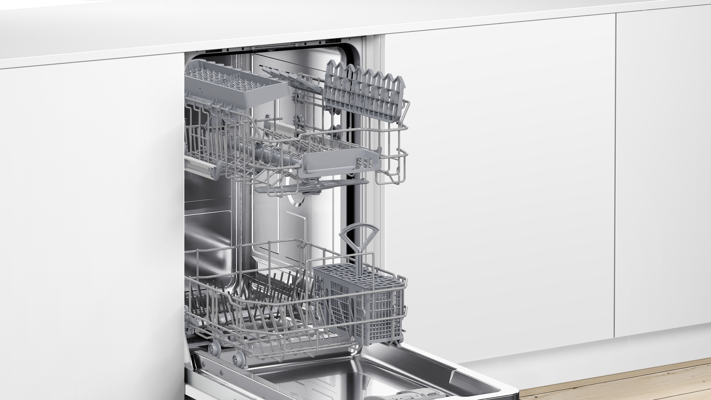 BOSCH vollintegrierbarer Geschirrspüler Serie 2 »SPV2HKX02E« 10 tlg. Maßgedecke