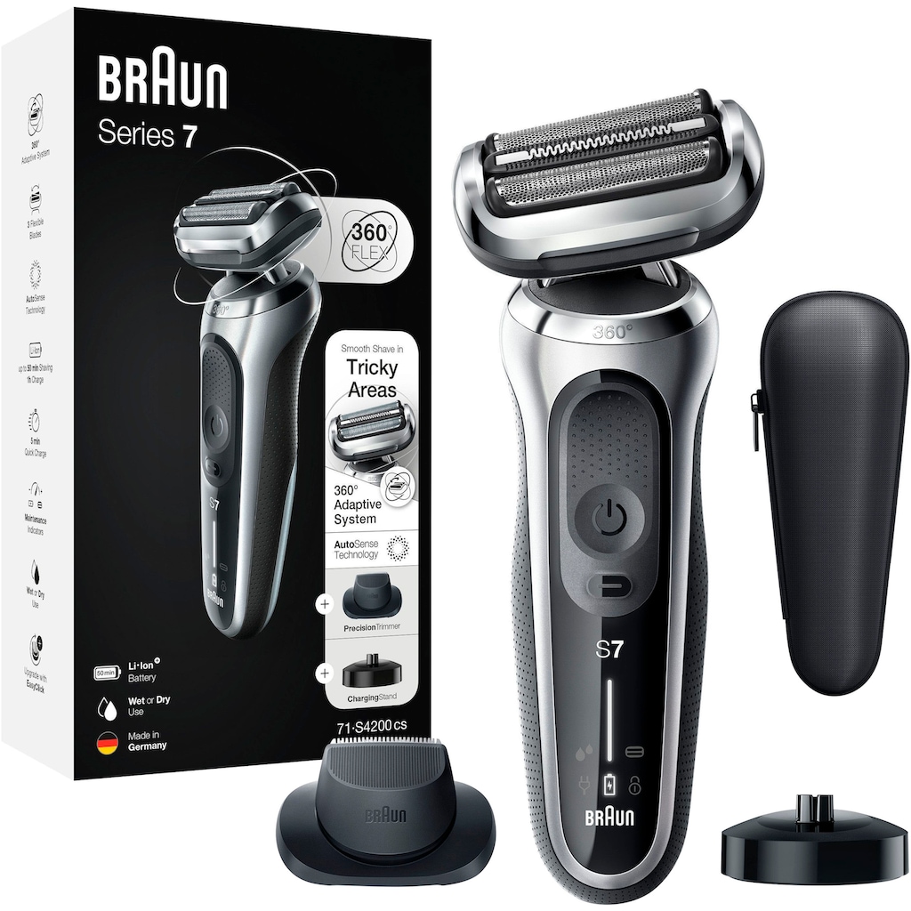 Braun Elektrorasierer »Series 7 71-S4200cs«, Wet&Dry, Präzisionstrimmer