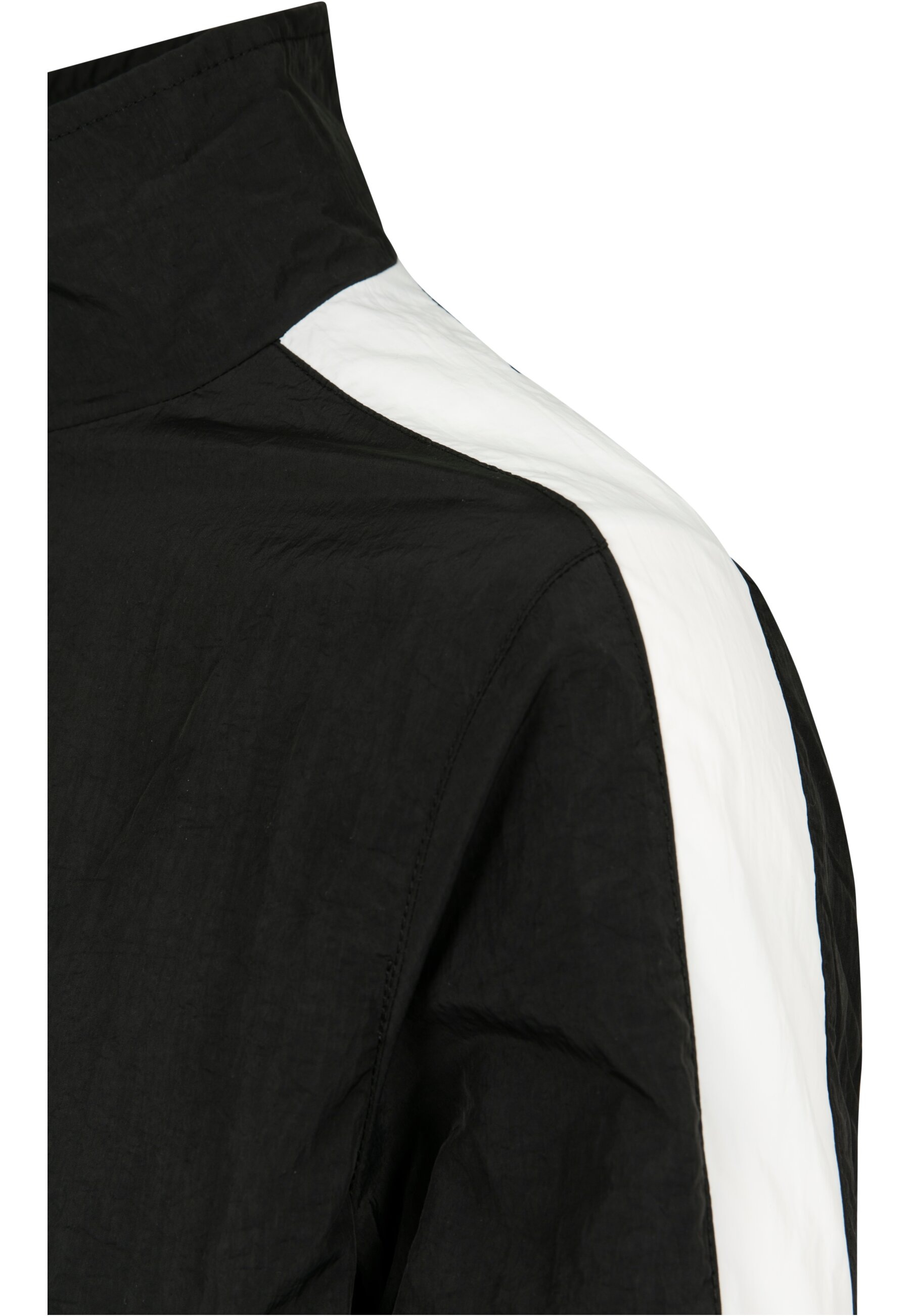 URBAN CLASSICS Allwetterjacke »Urban Classics Damen Ladies Short Striped Crinkle Track Jacket«, (1 St.), ohne Kapuze