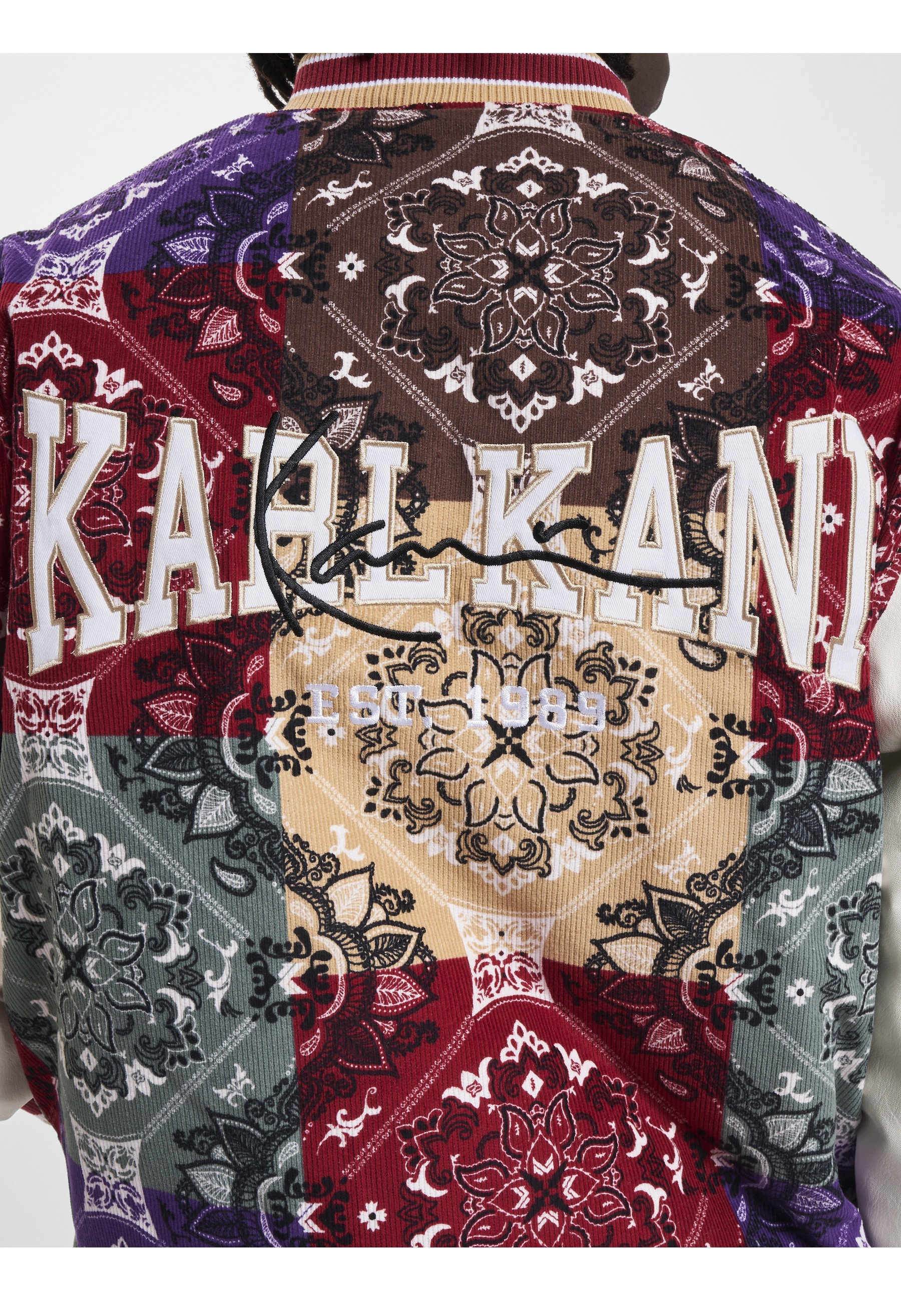 Karl Kani Collegejacke »Karl Kani Herren KM233-046-1 KK OG Block Paisley College Jacket« 1 Stk. tlg. ohne Kapuze