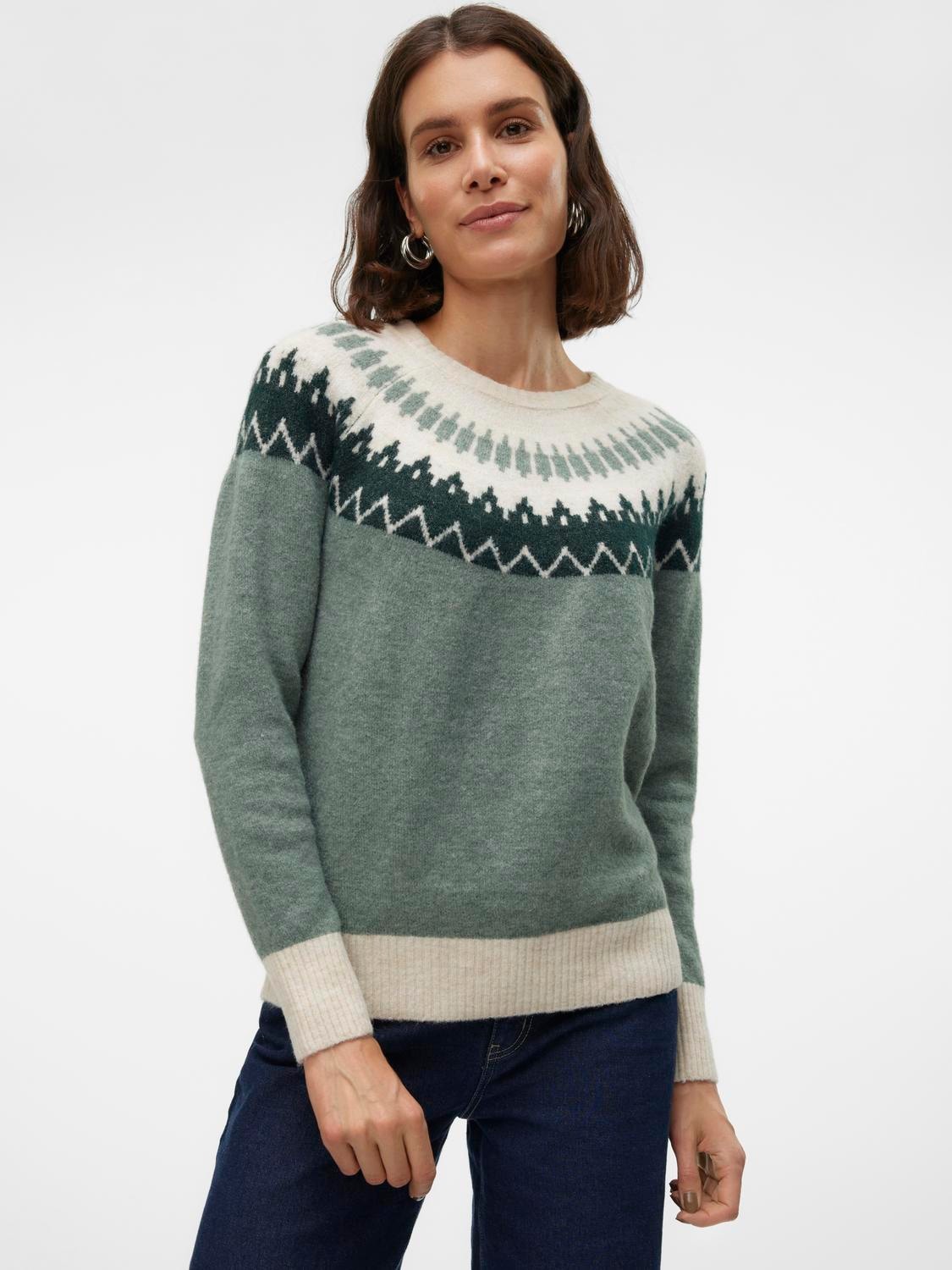 Vero Moda Strickpullover VMSIMONE LS NORDIC PULLOVER GA REP BOO günstig online kaufen