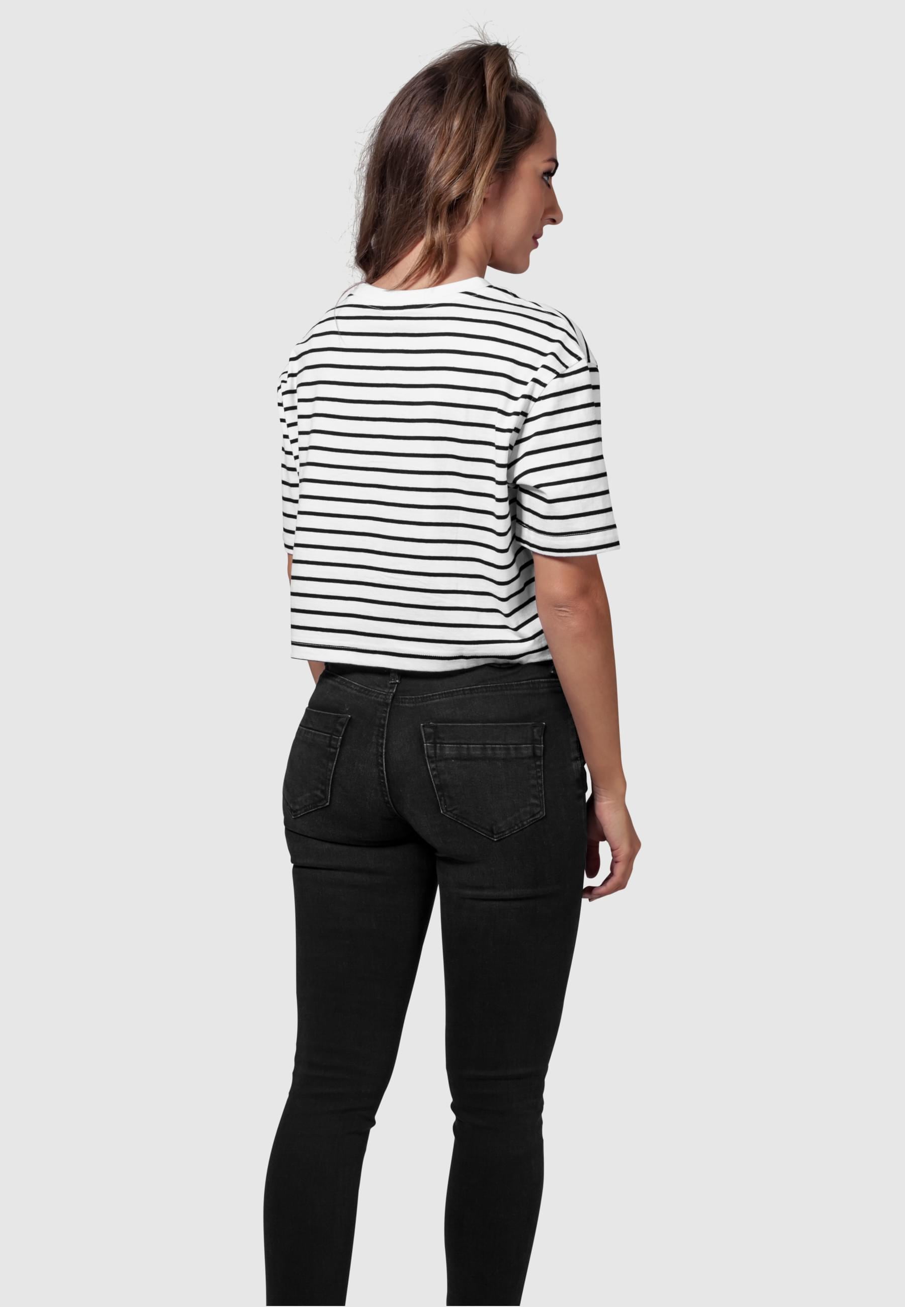 URBAN CLASSICS Kurzarmshirt »Urban Classics Damen Ladies Short Striped Oversized Tee«, (1 tlg.)
