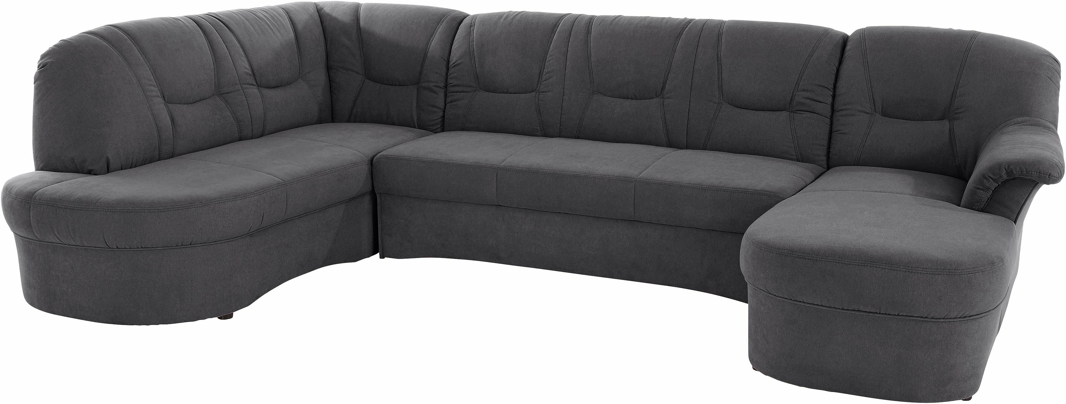DOMO collection "SARAFINA 295x83x180 cm, auch mit Federkern für mehr Sitzkomfort" whlw. mit Bettfunktion, elegantes Design, U-Form