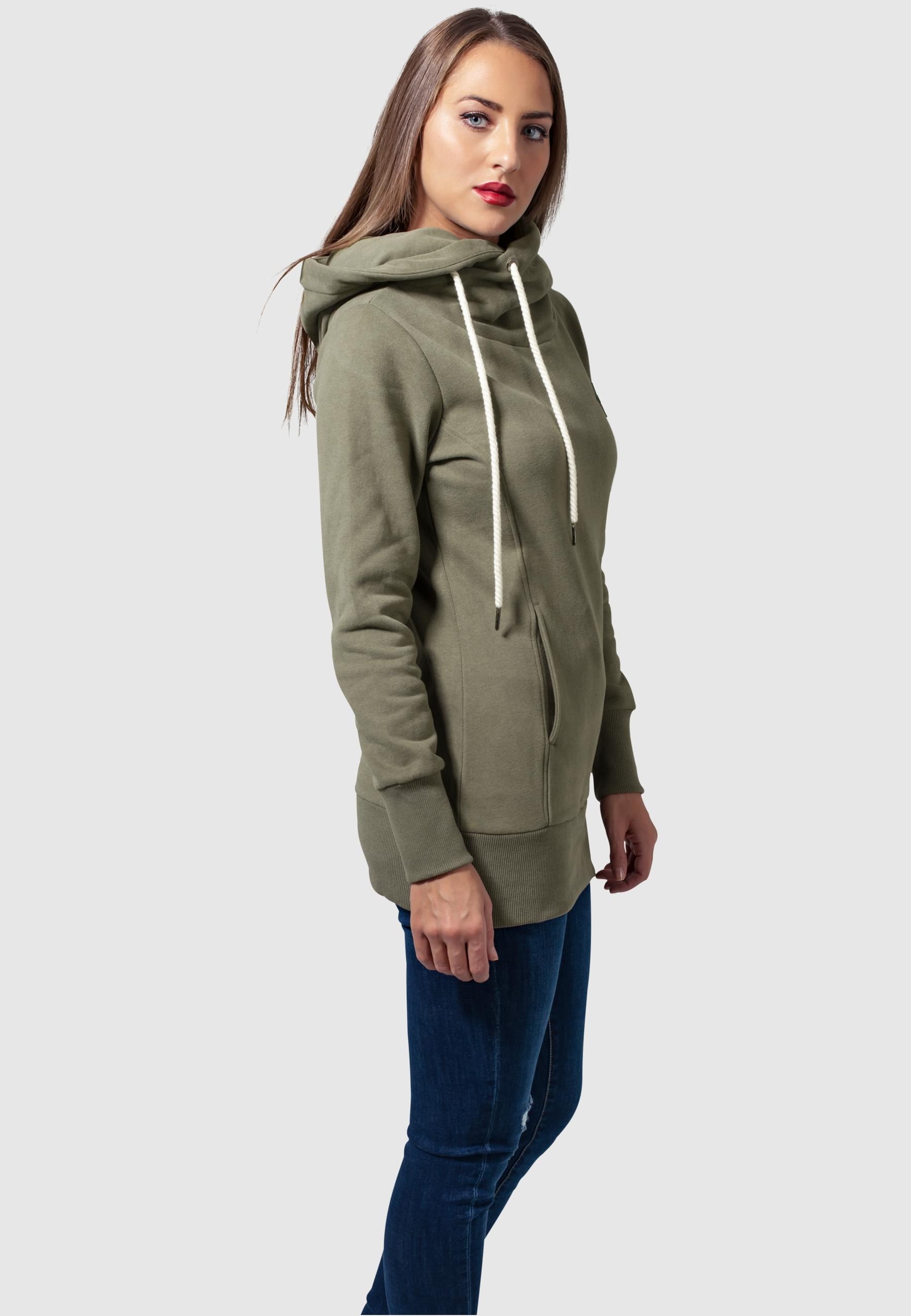 URBAN CLASSICS Kapuzenpullover »Urban Classics Damen Ladies Long Logopatch Hoody«, (1 tlg.)
