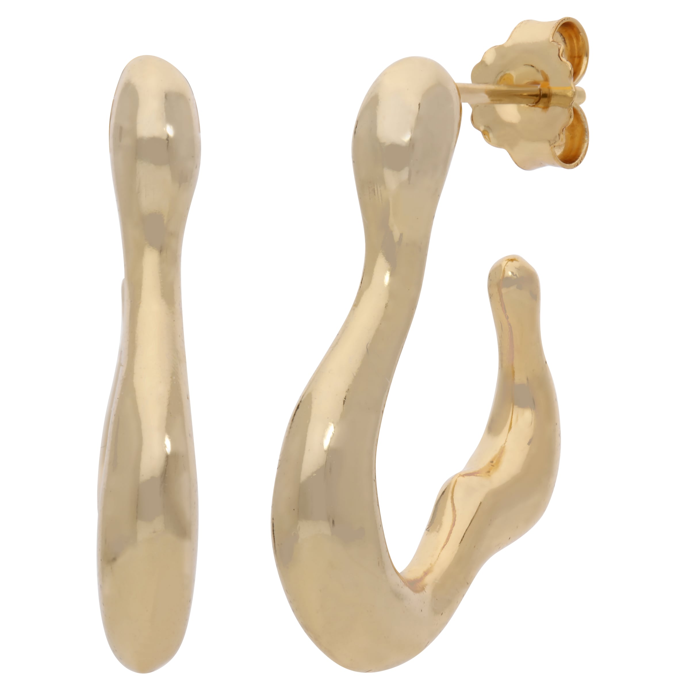 Paar Ohrstecker FIRETTI "Schmuck Geschenk Silber 925 Ohrschmuck Ohrringe Herz", gelbgoldfarben, Ohrringe, Damen, Silber 925 (Sterlingsilber)