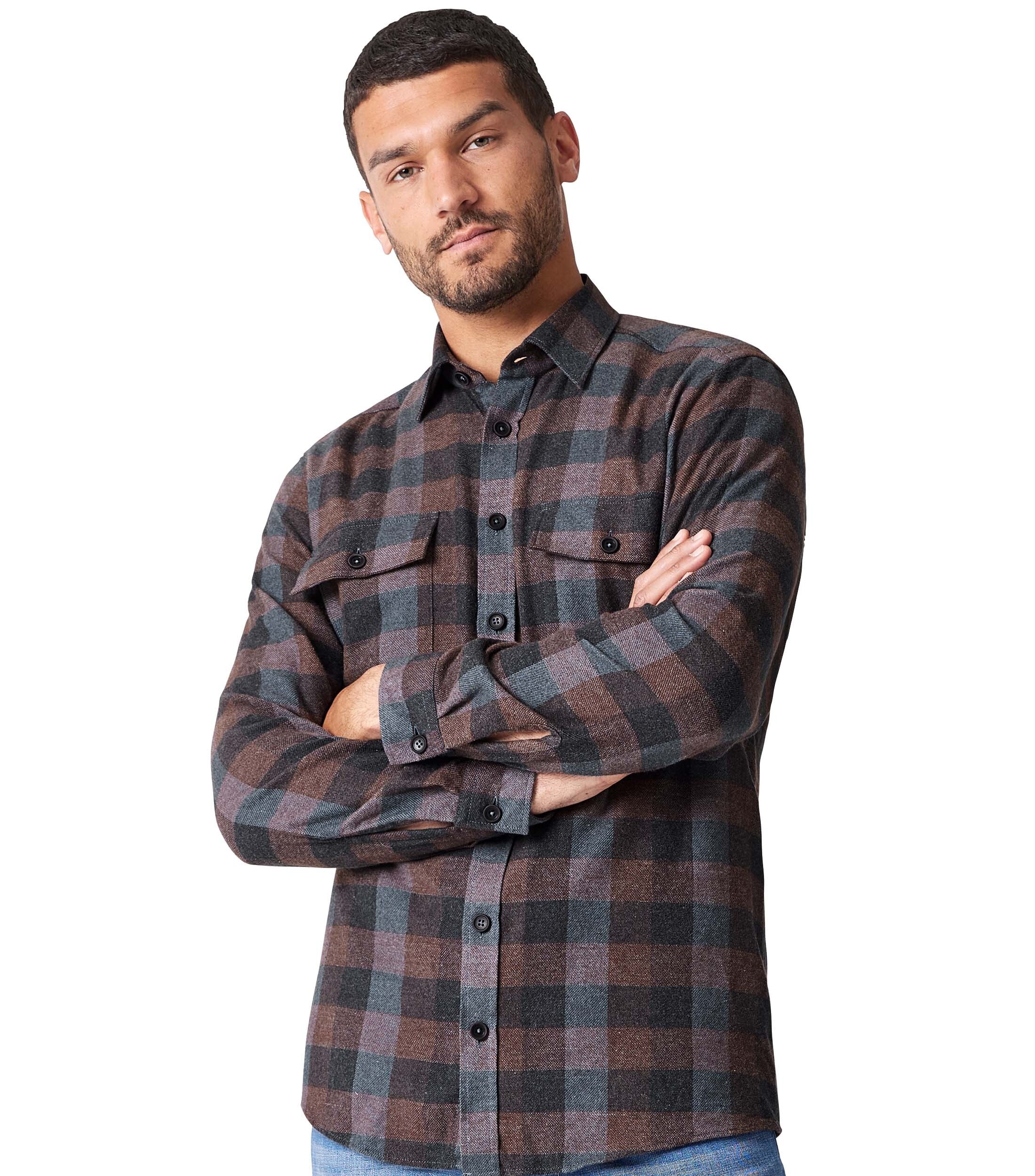 CASAMODA Flanellhemd "CASAMODA Flanellhemd kariert" günstig online kaufen