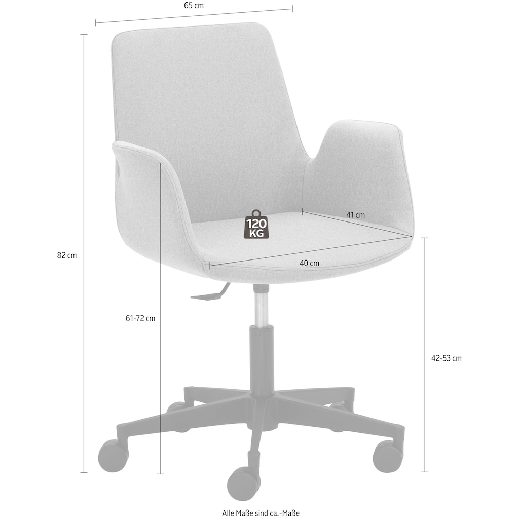 Mayer Sitzmöbel Bürostuhl »Sessel myHELIOS«, 1 St., Struktur (recyceltes Polyester)