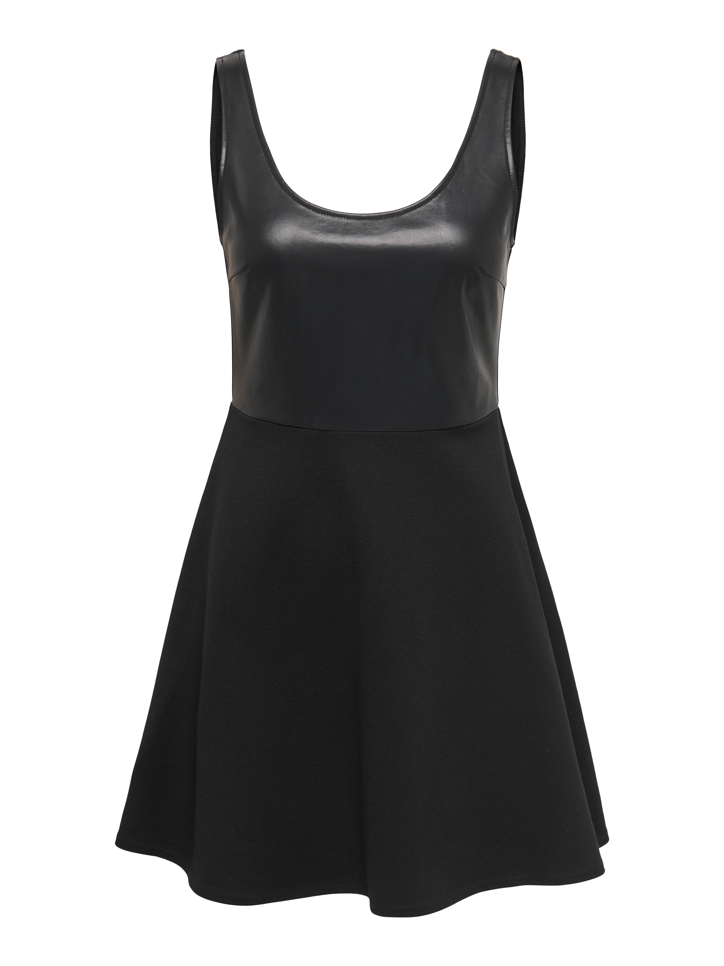 ONLY Minikleid »ONLMALI S/L FAUX LEATHER MIX DRESS OTW« Materialmix mit Lederimitat