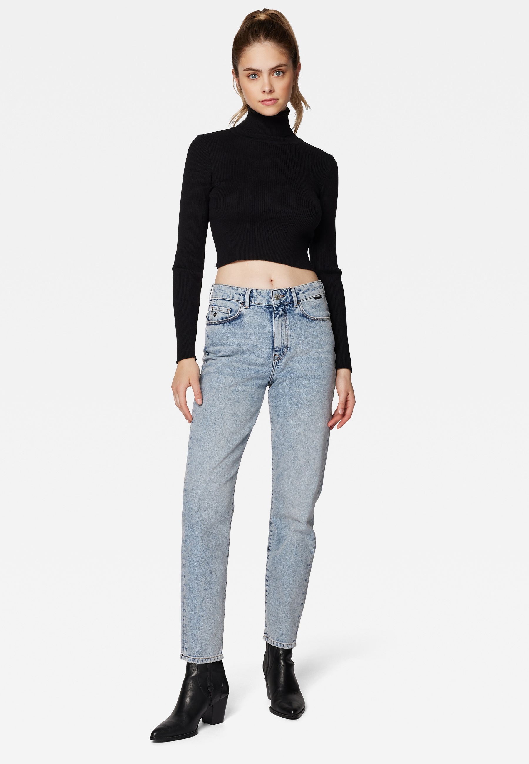 Mavi Stehkragenpullover »HIGH NECK SWEATER«, Verkürztes High Neck Sweater