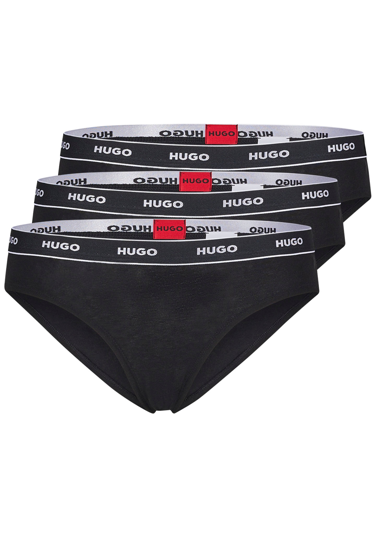 Slip »TRIPLET BRIEF STRIPE«, (Packung, 3 St., 3er Pack), mit HUGO Logo-Elastikbund