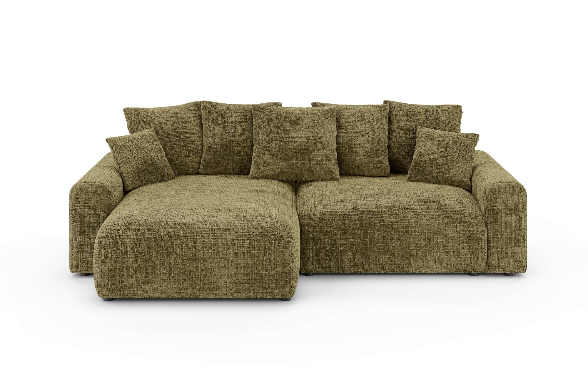 Home affaire Ecksofa »LAKESIDE klein mit Bettfunktion und Bettkasten, B/T/H 235/142/84 cm«, L-Form, Recamiere beidseitig montierbar, mit Wellenunterfederung