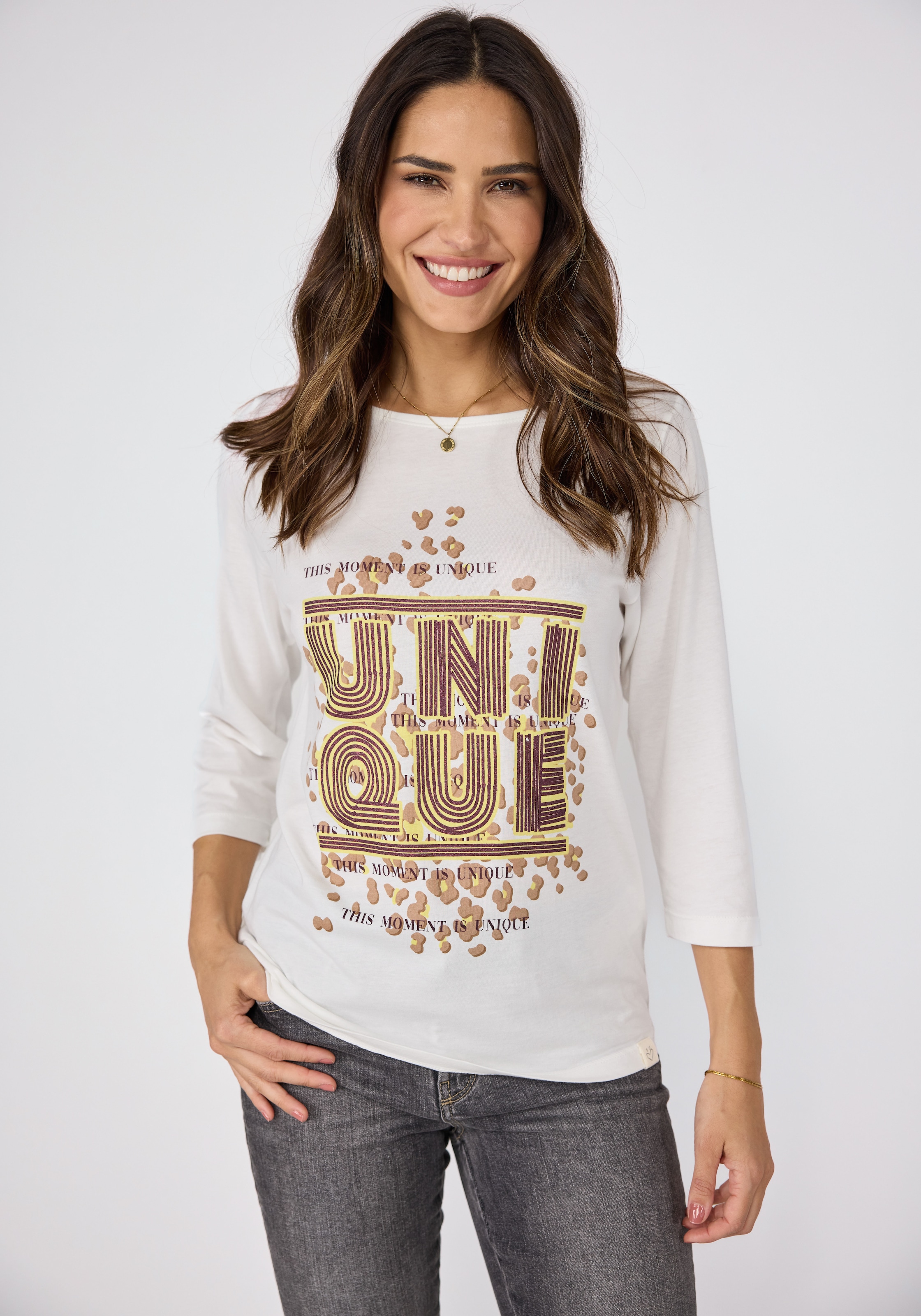 Lieblingsstück Langarmshirt "WillaL" mit Frontprint günstig online kaufen