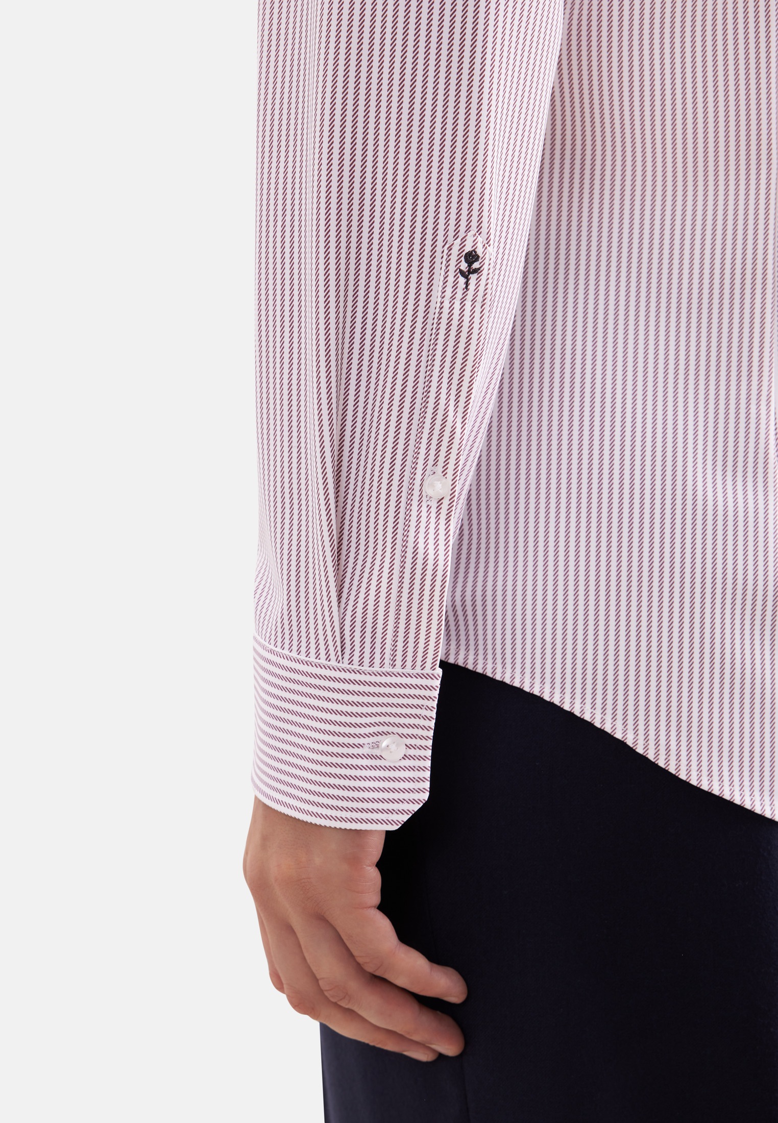 seidensticker Businesshemd »Schwarze Rose« Slim 1/1 Kentkragen Druck
