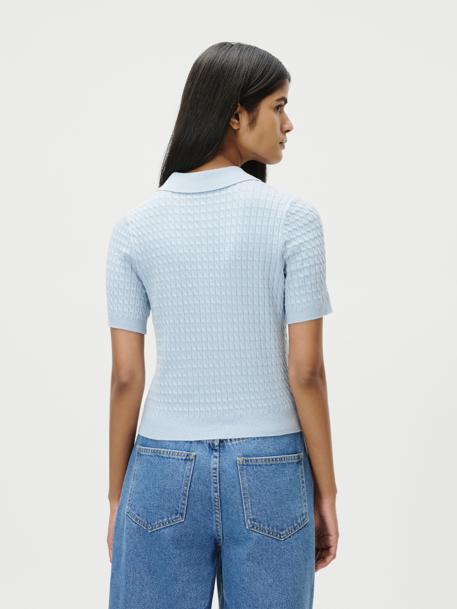 LeGer Poloshirt "Manolja, LeGer by Lena Gercke" mit Zopfmuster, Logosticker günstig online kaufen