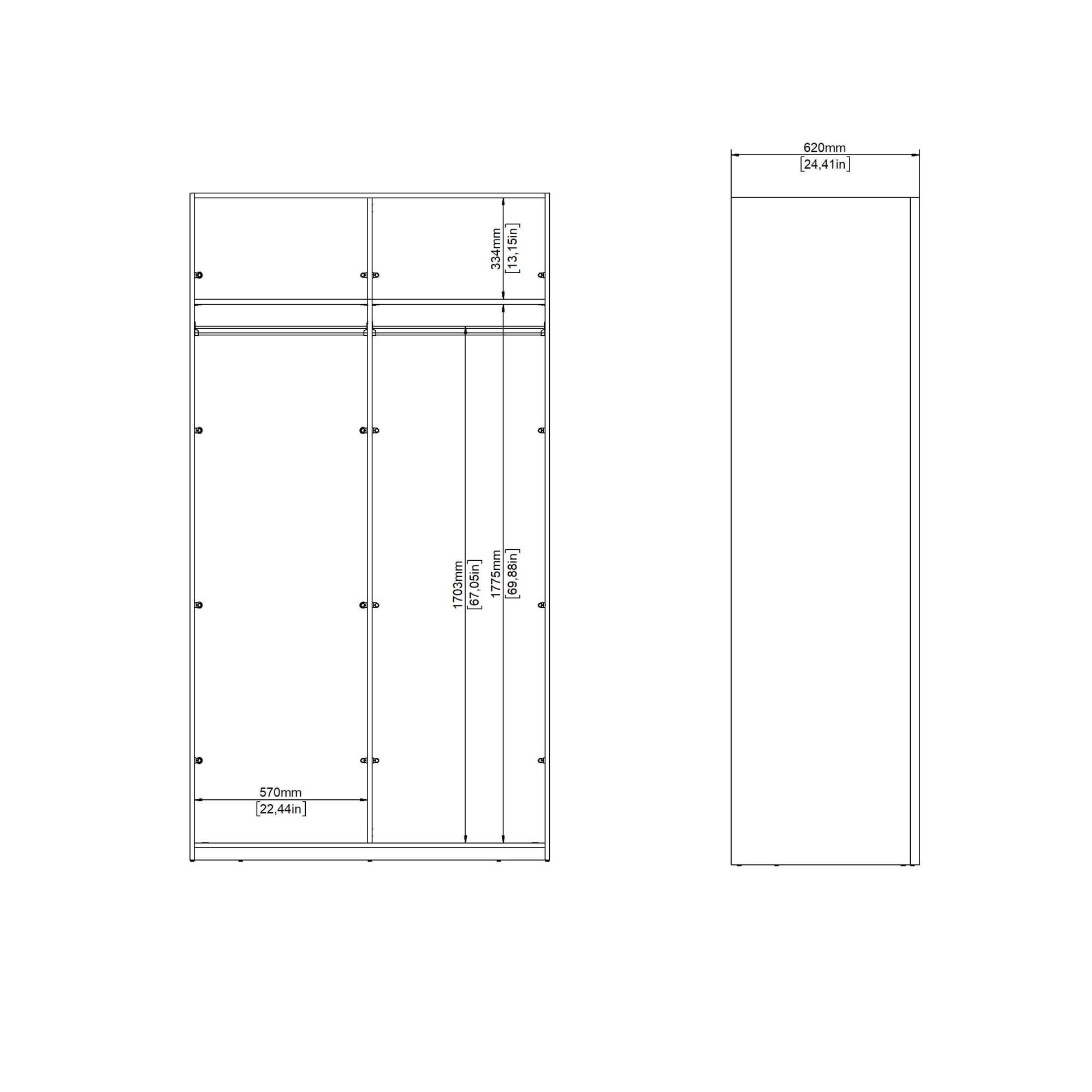 Home affaire Schwebetürenschrank »Como, Kleiderschrank, Schlafzimmerschrank«