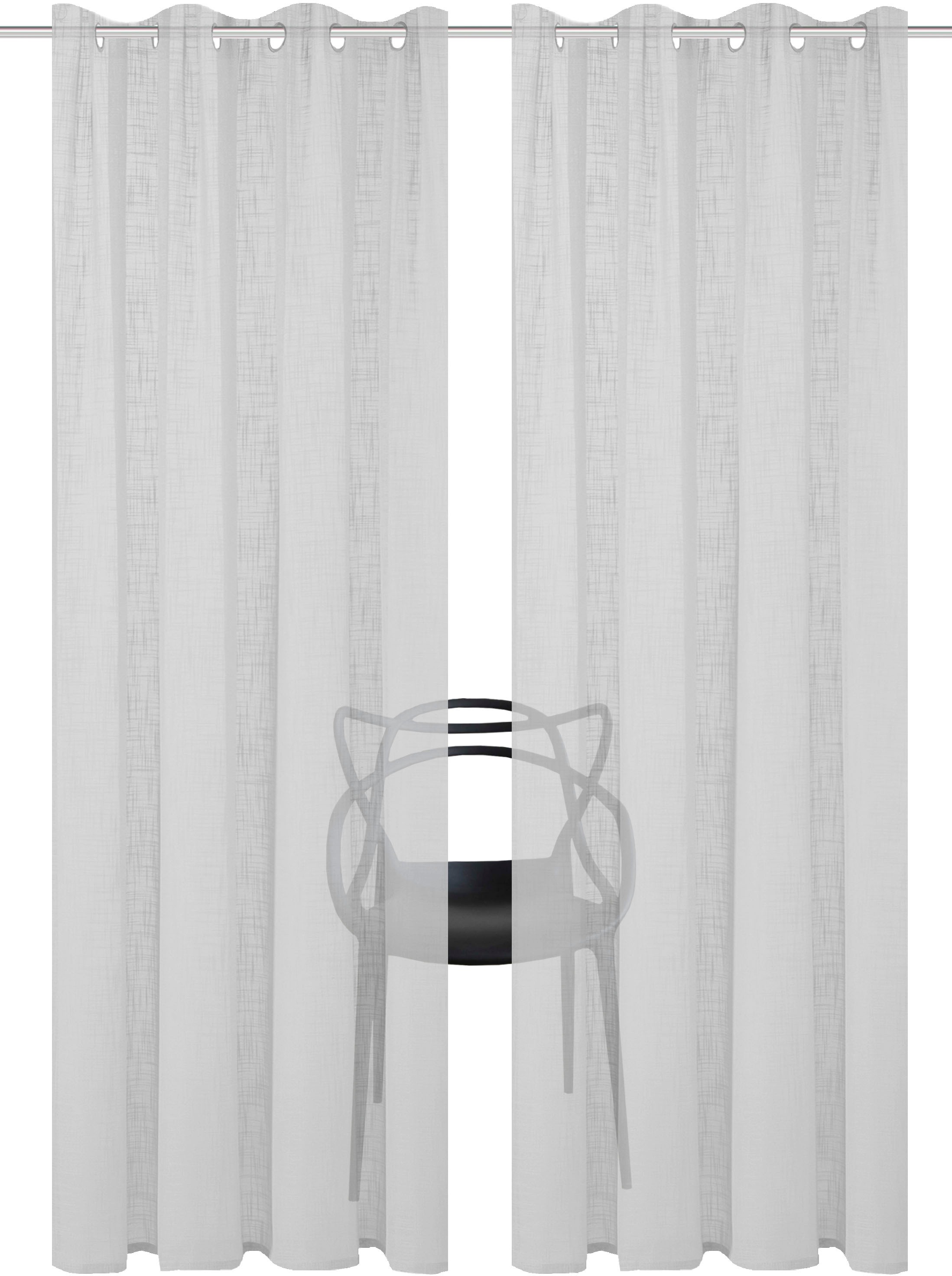 Home Basics Vorhang "SOFTY 2er Pack" Ösen 2 Stk. tlg. 2er Pack Ösenschal SO günstig online kaufen