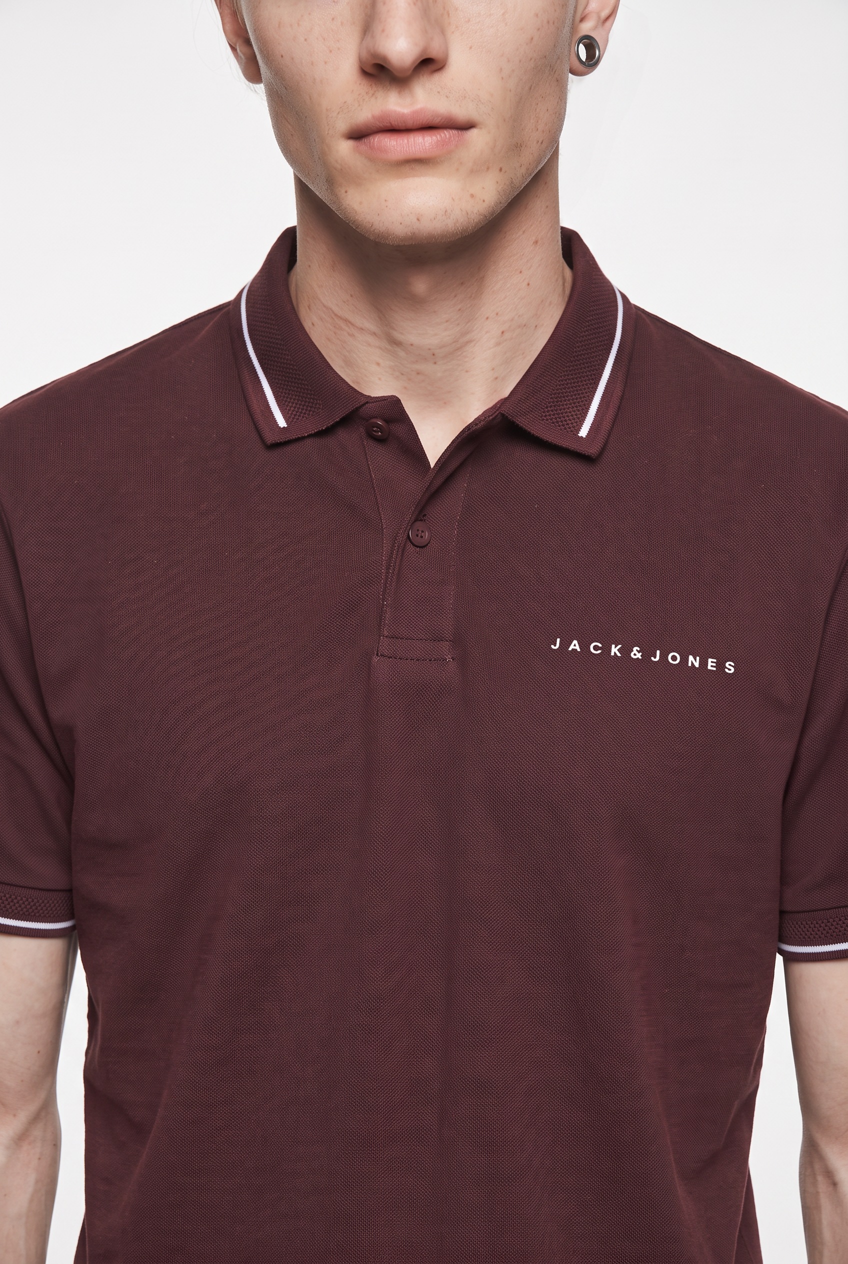 Jack & Jones Poloshirt »JCOFUSION PIQUE MESH COLLAR POLO SS« Baumwollmischung, regular fit