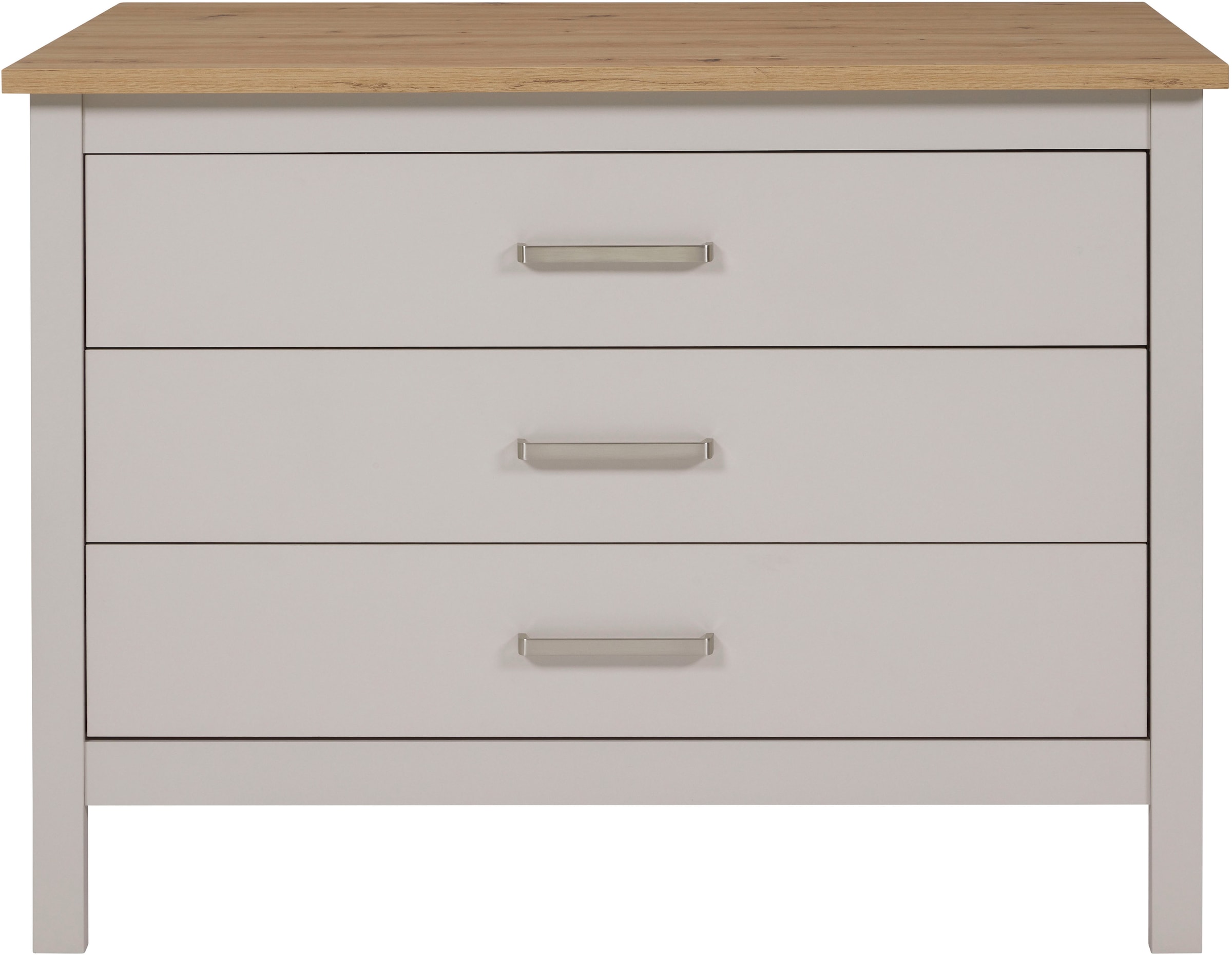 Inter Link Bartisch »Pienza, multifunktional für Küche & Essbereich, Kaschmir, Skandi Look« 1 Stk. tlg. Kücheninsel mit Soft-Close, Platz für 2 Hocker, 124x75x91 cm