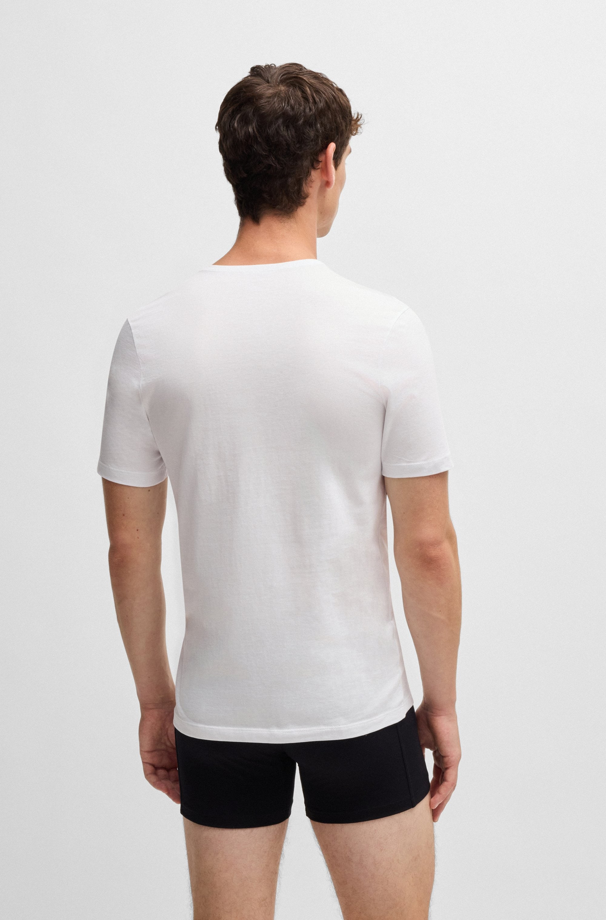 BOSS T-Shirt »Rundhals BOSS ONE x David Beckham«, (Packung, 3 tlg., 3er-Pack), mit dezentem BOSS Logo-Print