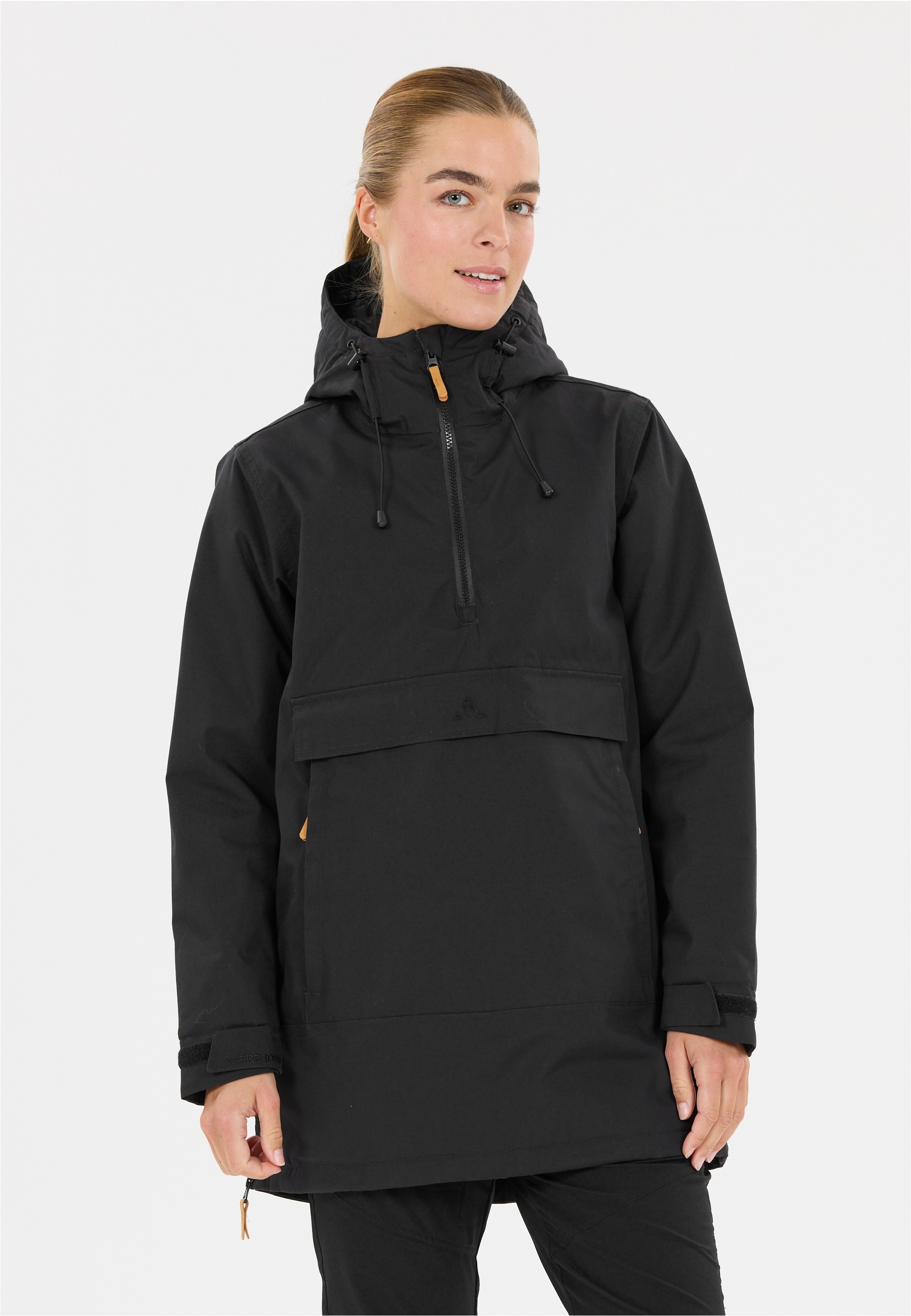 Outdoorjacke WHISTLER "Lonato", Damen, Gr. 40, schwarz, 65% Polyester, 35% Baumwolle, unifarben, normal, ohne Ausschnitt, Jacken Outdoorjacke, mit wasserdichter Membran