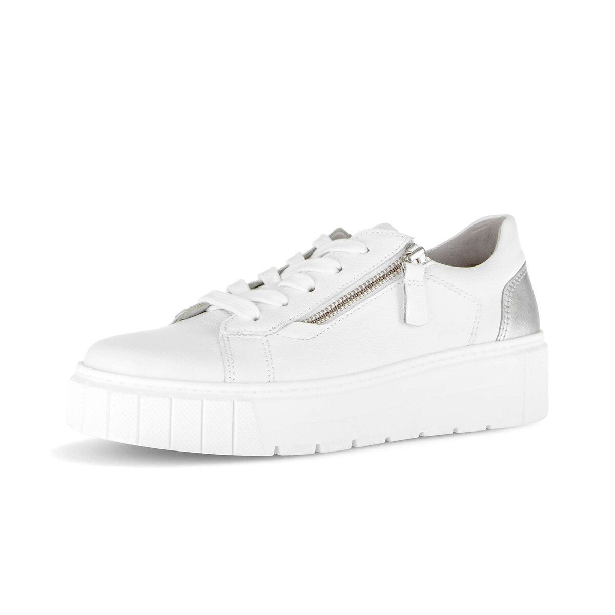 Sneaker GABOR "Sneaker low", Damen, Gr. 40,5, weiß, Schuhe Sneaker