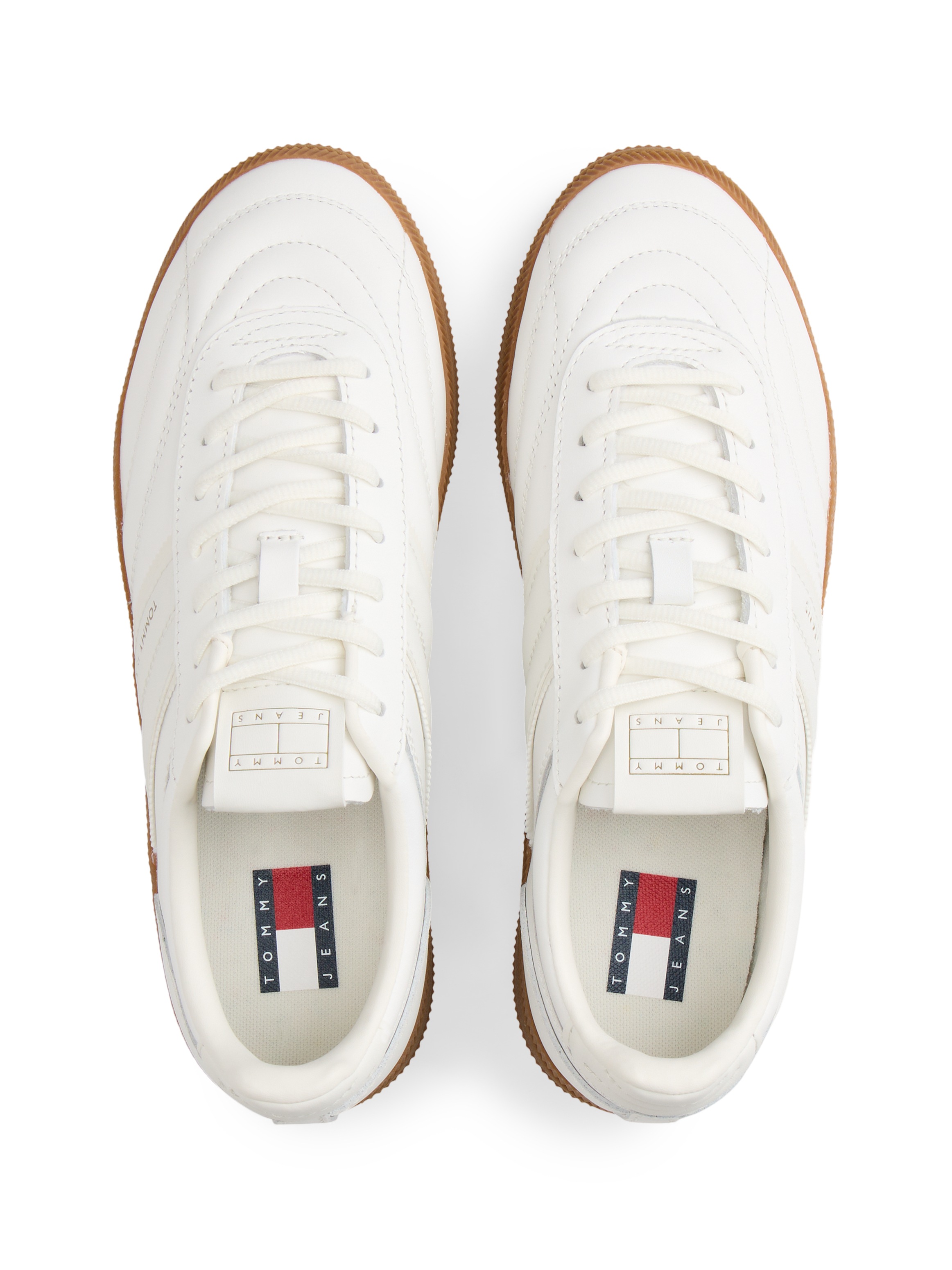 Thumbnail - Tommy Jeans Keilsneaker "THE GREENWICH EDGE LEATHER" Freizeitschuh, Halbschuh, Schnürschuh mit Ziersteppung