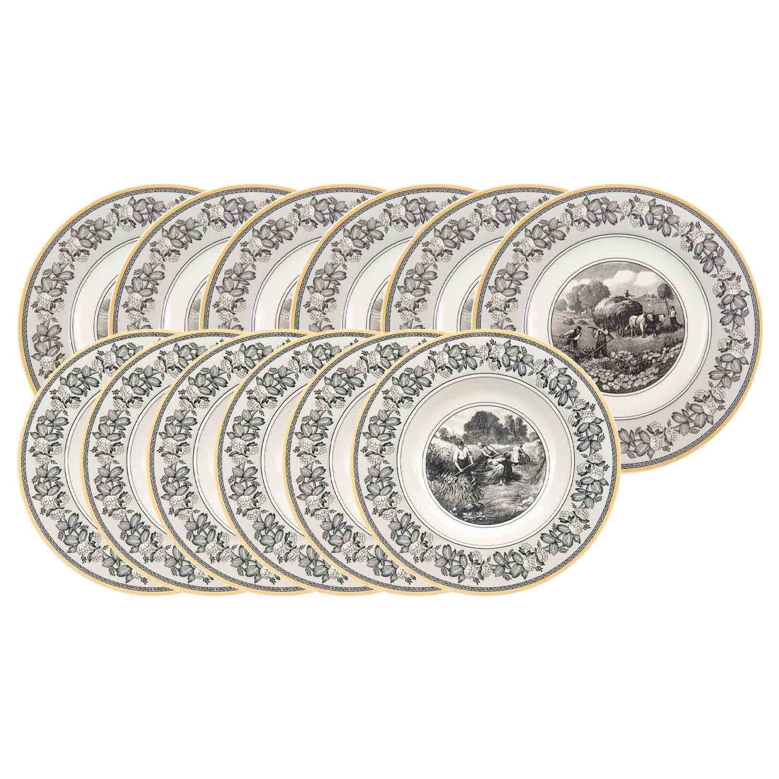 Villeroy & Boch Geschirr-Set "Tafelservice Audun Ferme 12er Set bunt" Spülmaschinengeeignet, Mikrowellenfest