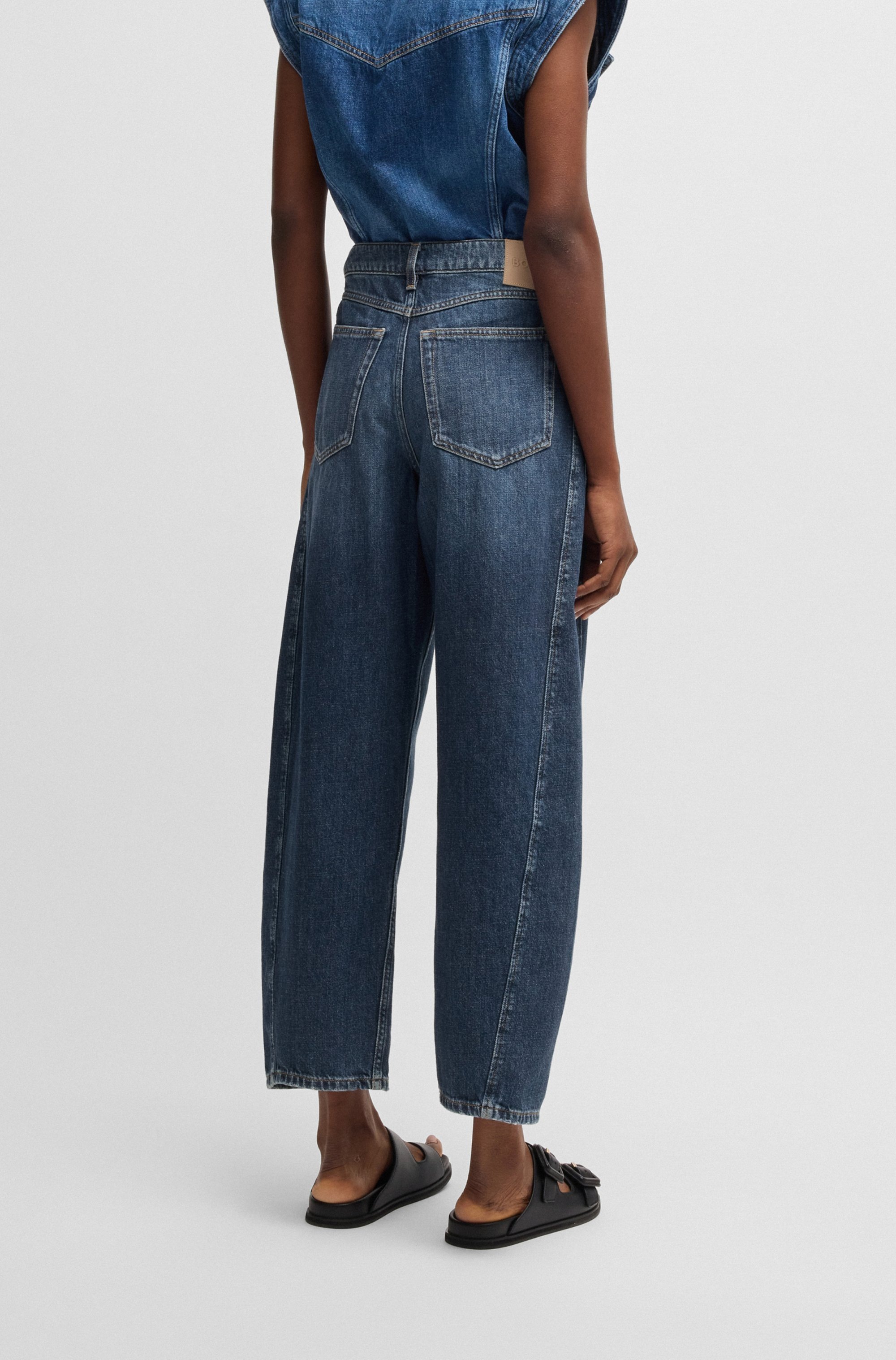 BOSS ORANGE Weite Jeans "Baloon High Rise", (BOSS ORANGE DENIM), mit BOSS-B günstig online kaufen